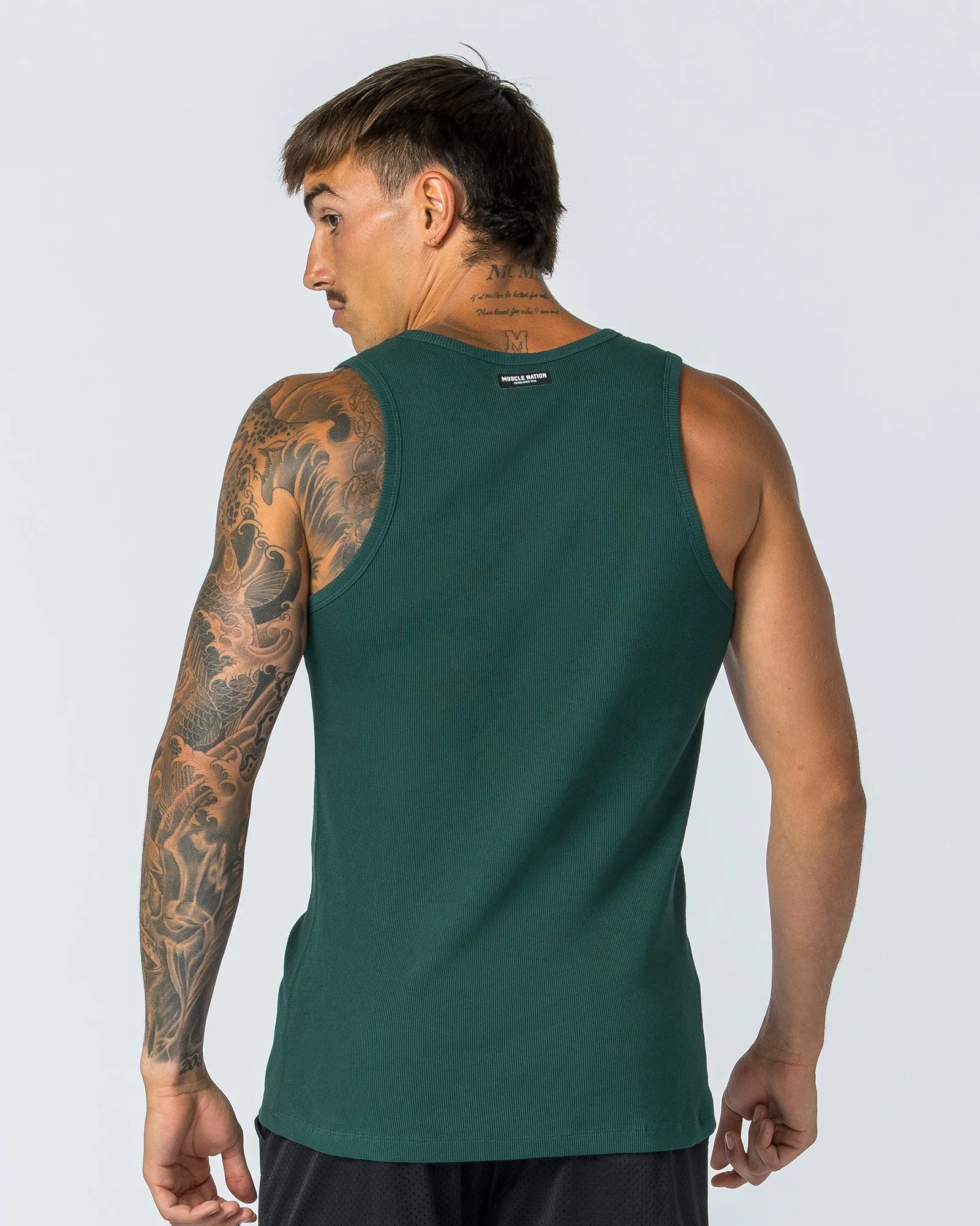 Rib Fitted Training Tank - Sporting Green sold by Muscle Nation product image thumbnail 5