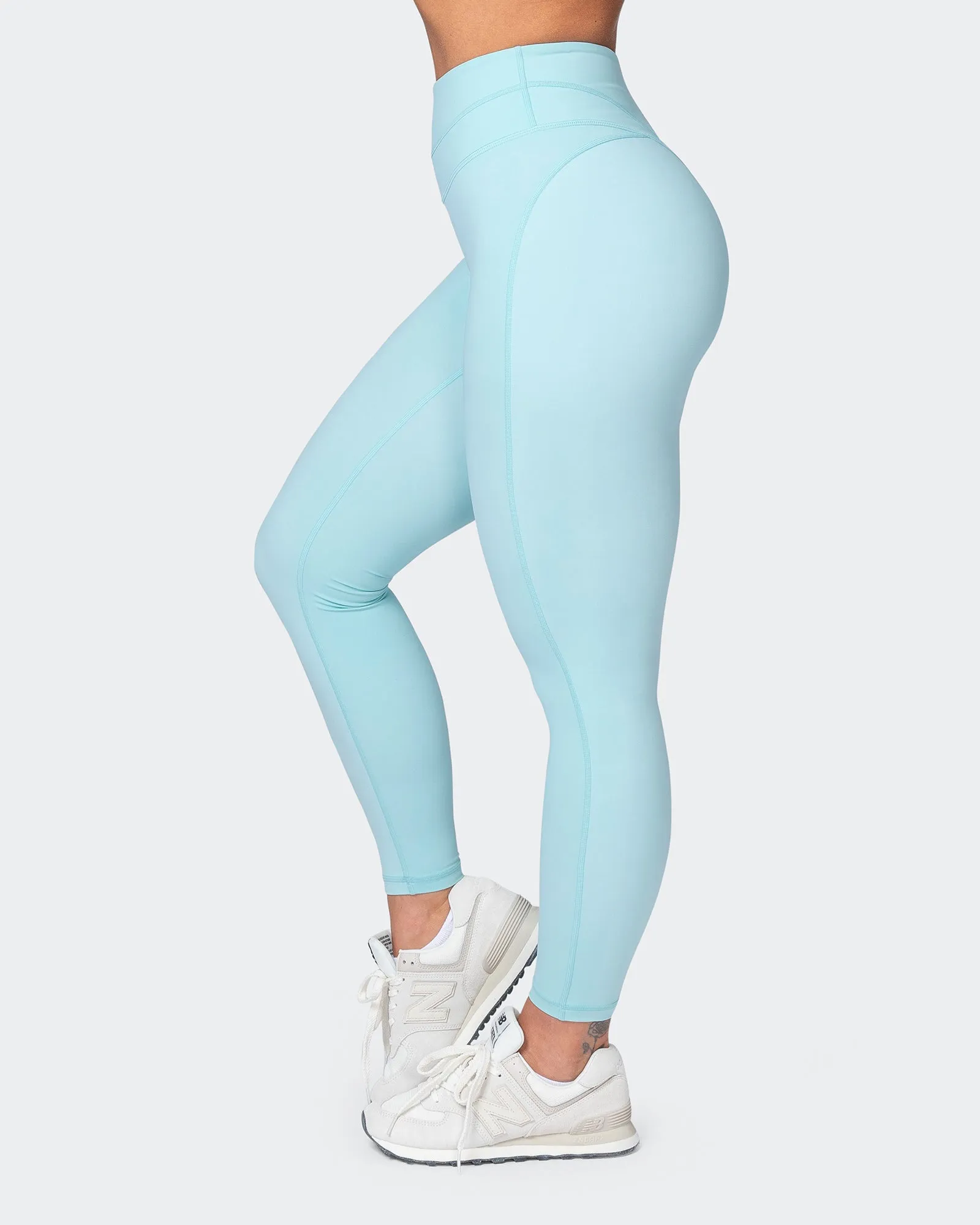 Second Skin Ankle Length Leggings - Cosmic Blue sold by Muscle Nation product image thumbnail 4