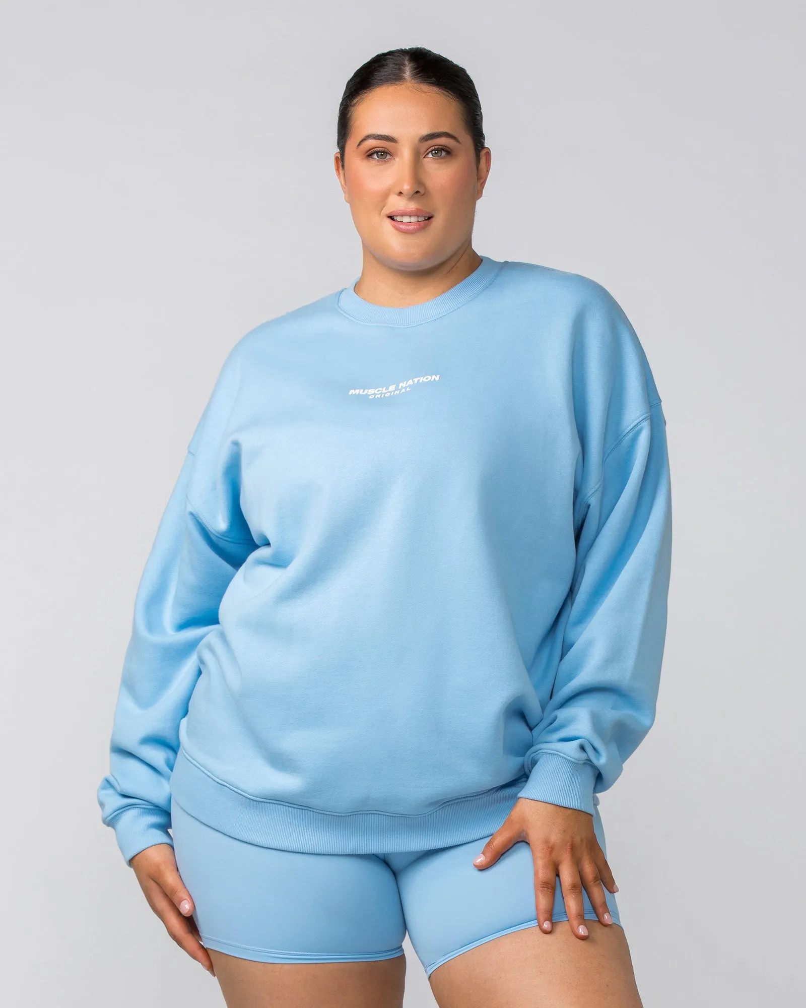 Weekend Oversized Pullover - Skyride sold by Muscle Nation