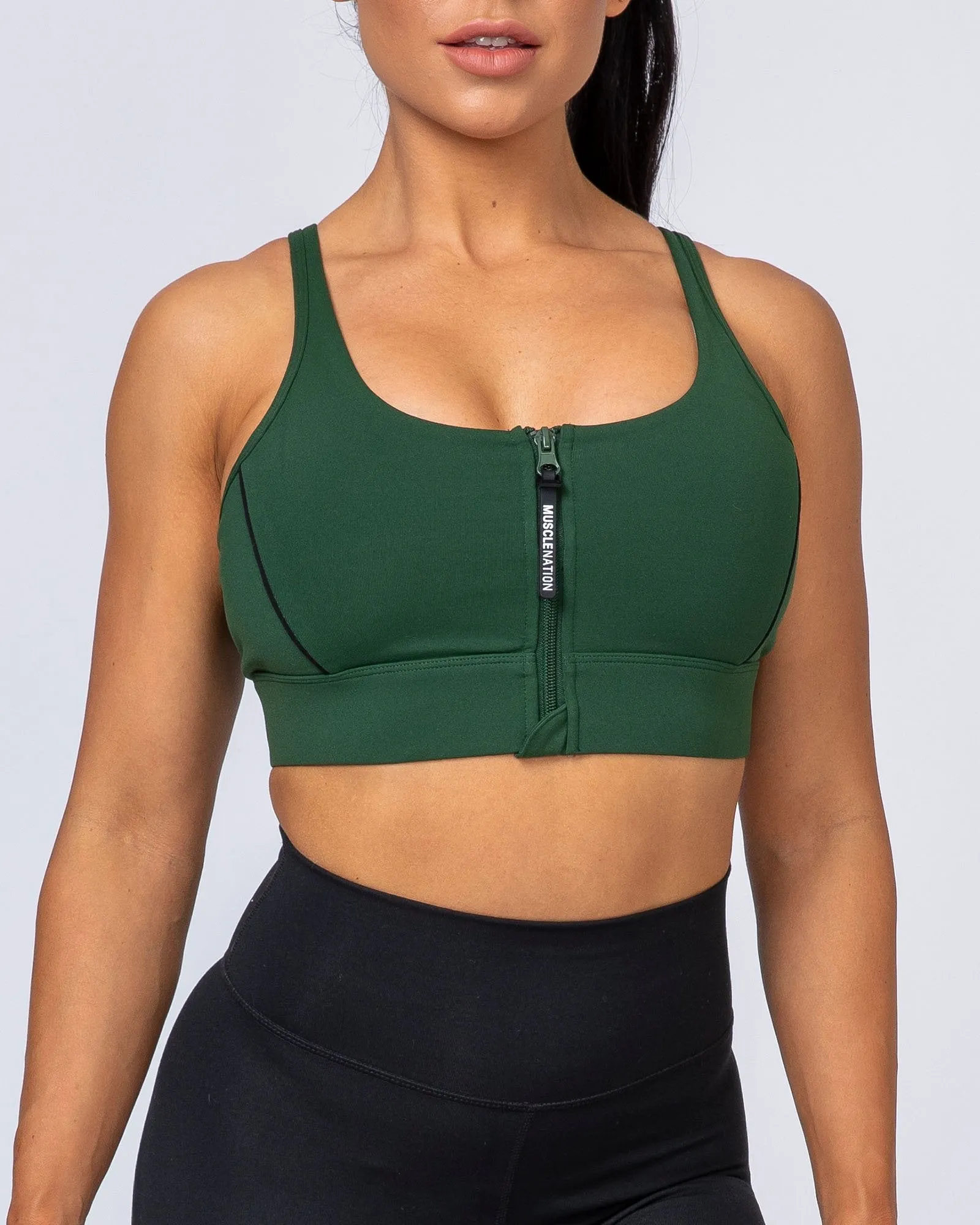 Locked & Loaded Bra - Moss sold by Muscle Nation