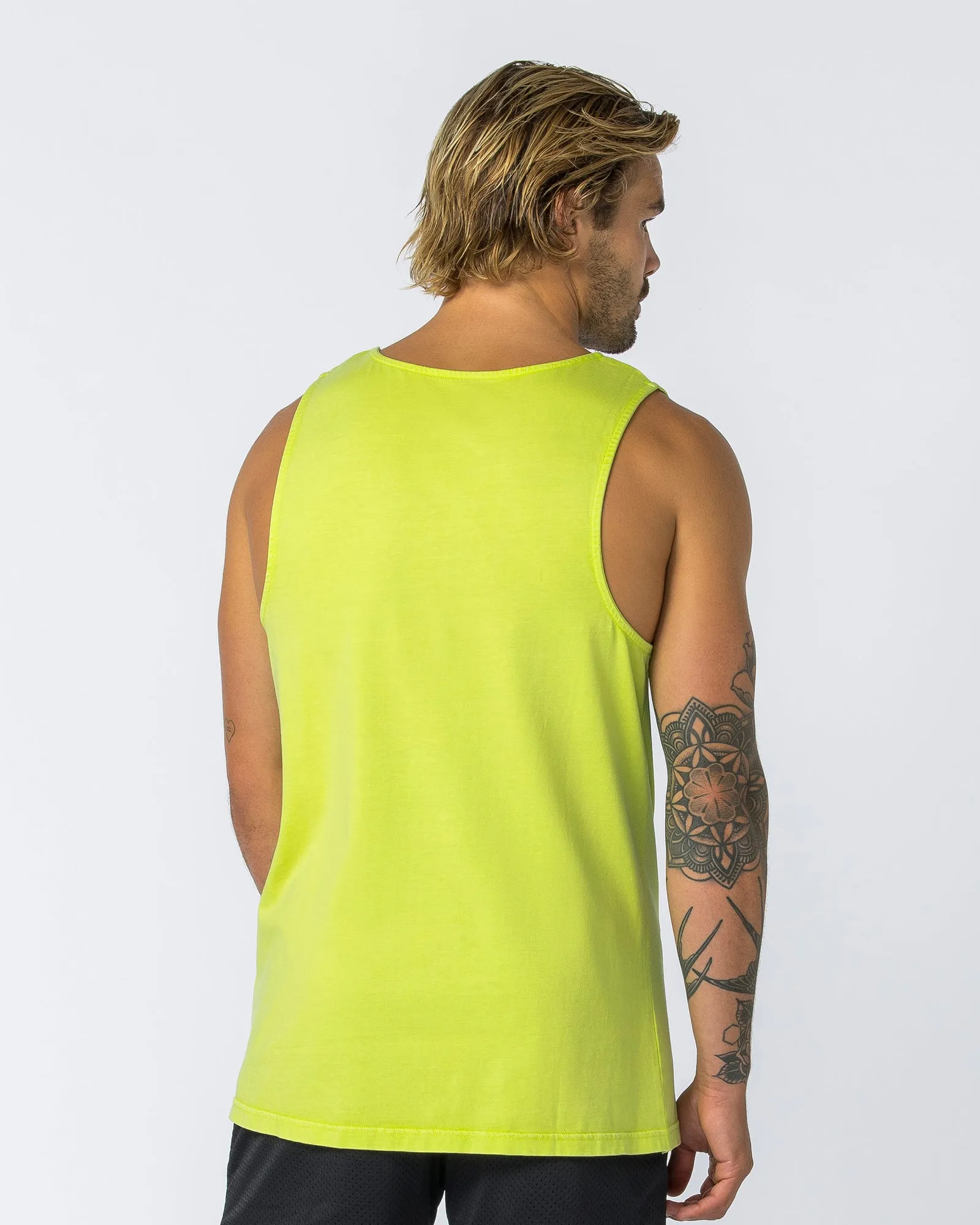 H Back Tank - Washed Cyber Lime sold by Muscle Nation product image thumbnail 4