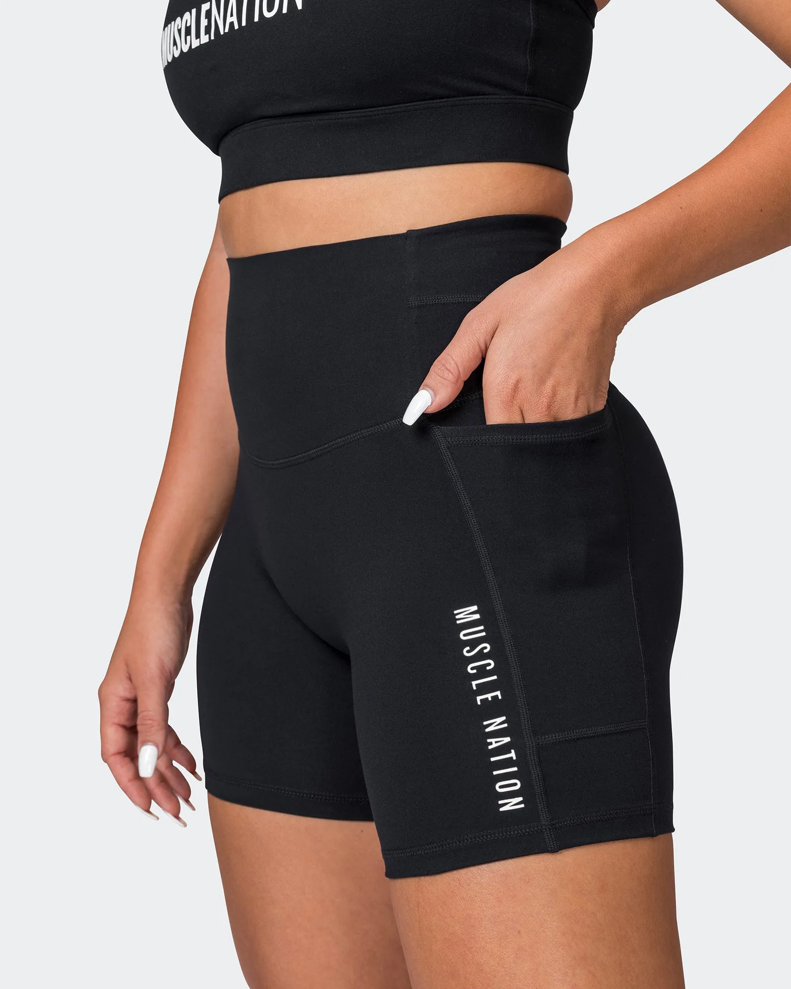 Unrivalled Everyday Bike Shorts - Black sold by Muscle Nation product image thumbnail 2