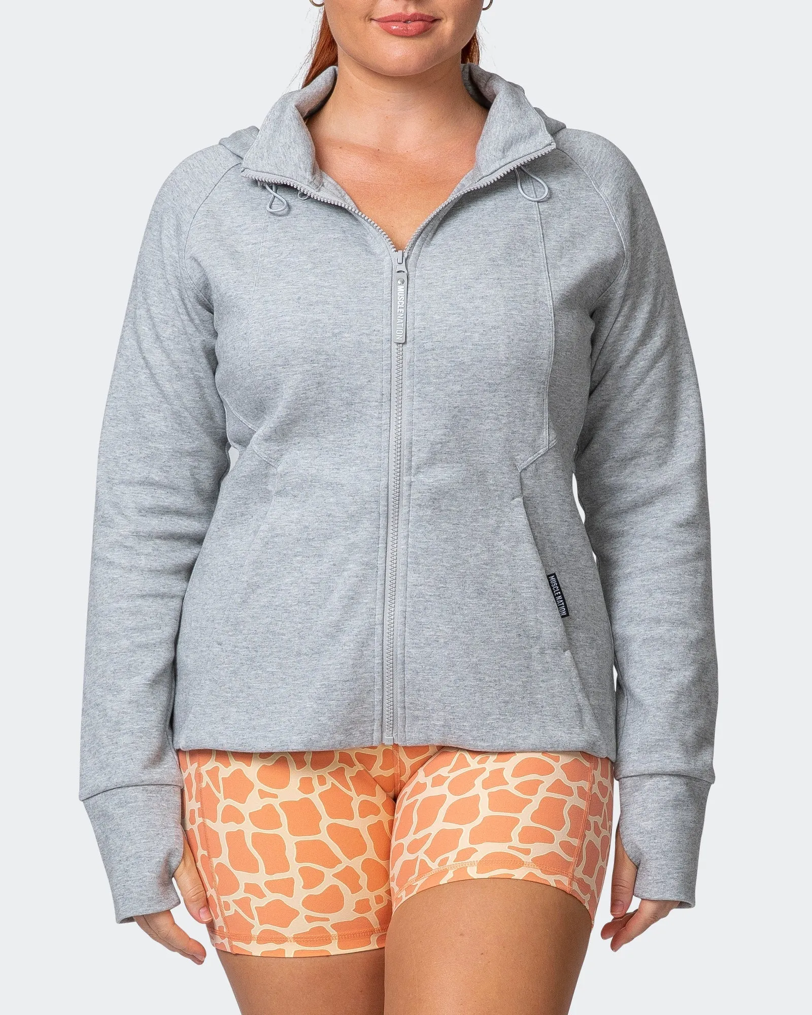 Dynamic Zip Through Jacket - Light Grey Marl sold by Muscle Nation product image thumbnail 2