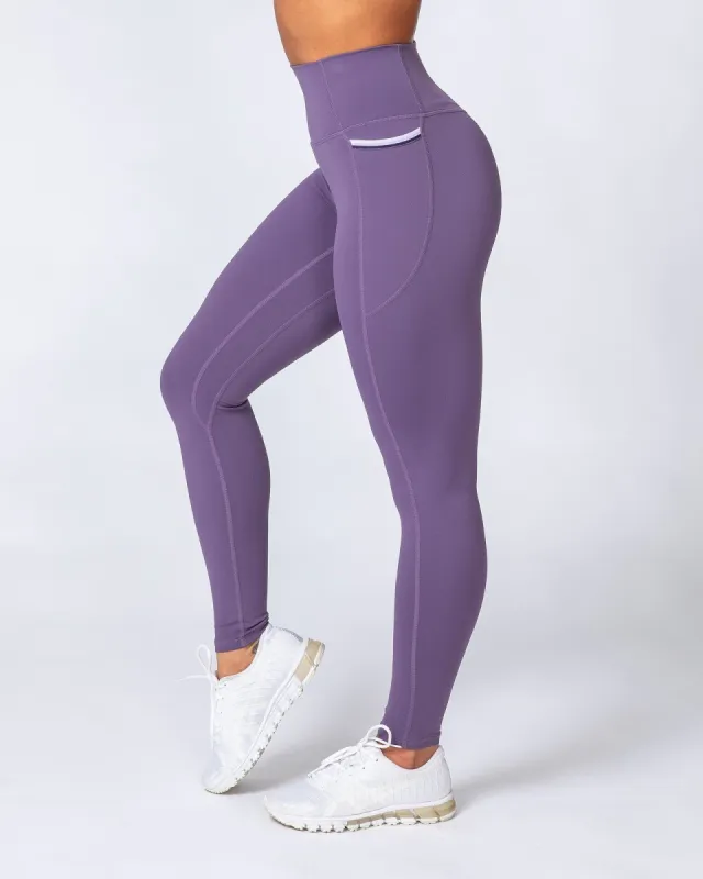 Ultra High Waist Full Length Leggings - Velvet Purple sold by Muscle Nation