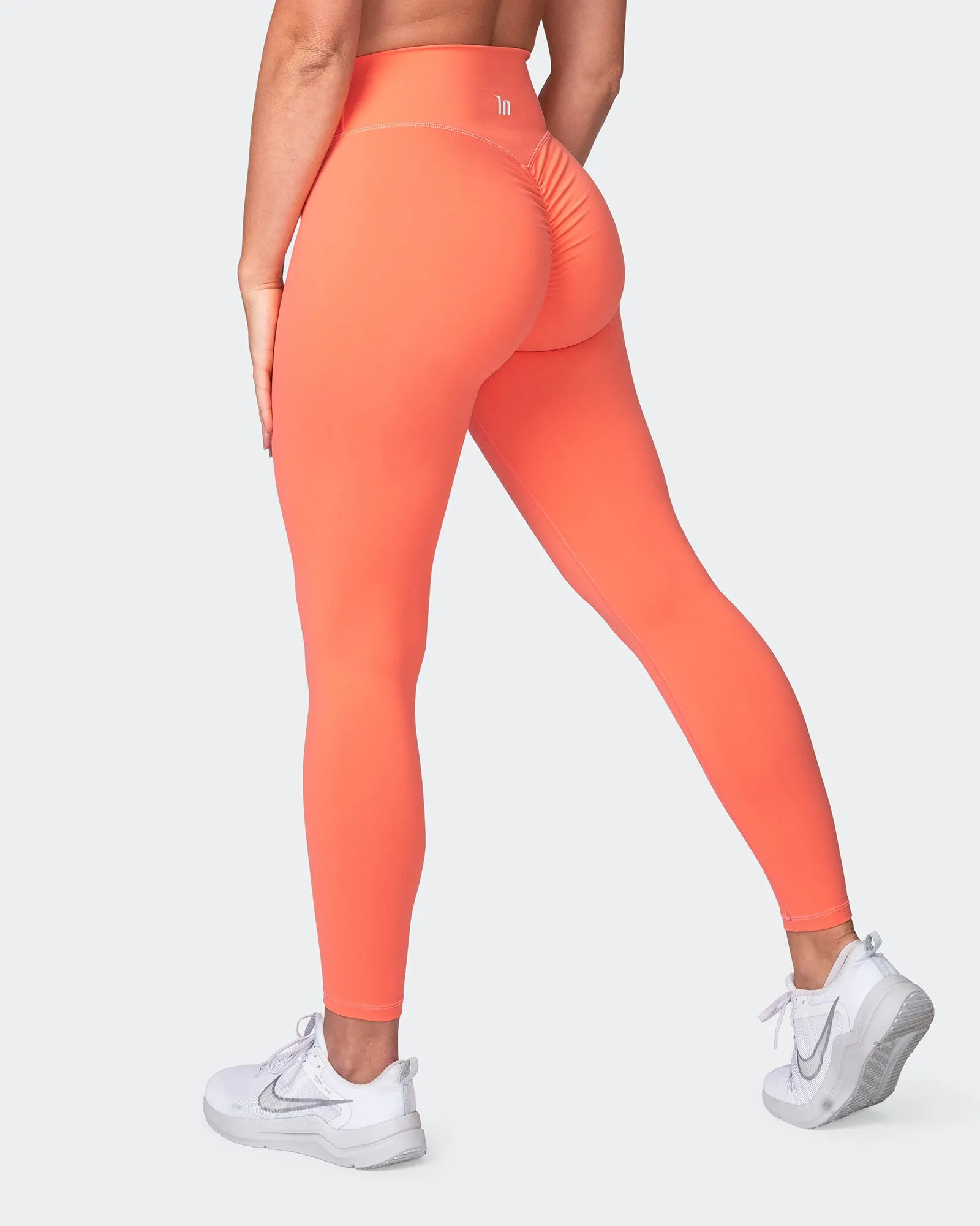 Signature Scrunch Ankle Length Leggings - Hot Coral sold by Muscle Nation