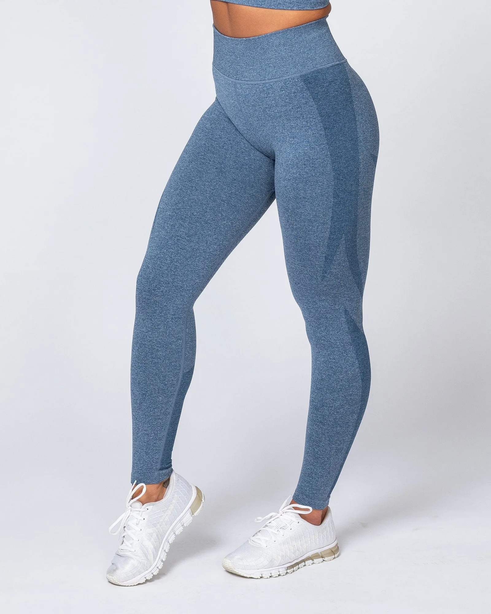 Shape Up Seamless Full Length Leggings - Navy Marl sold by Muscle Nation product image thumbnail 5