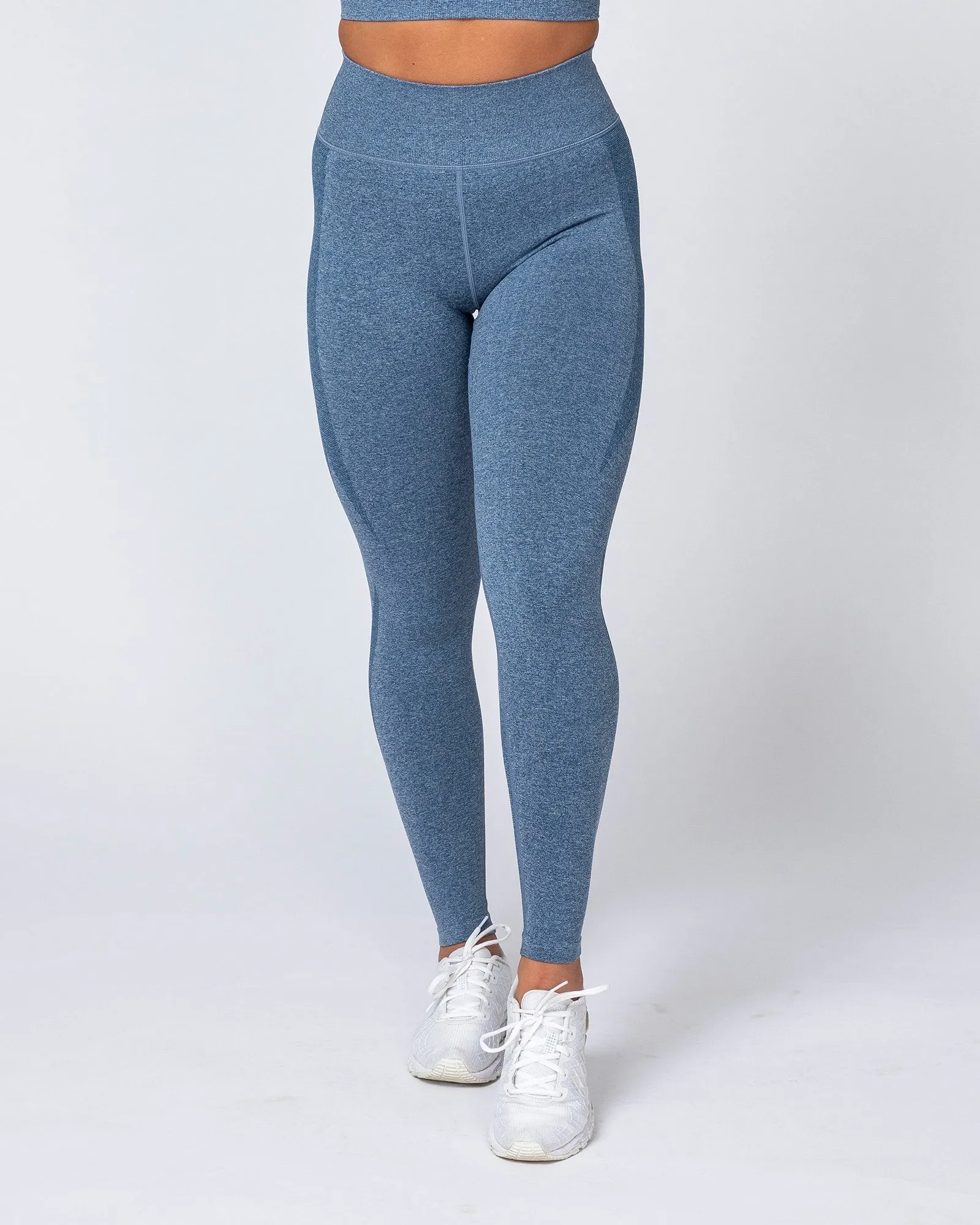 Shape Up Seamless Full Length Leggings - Navy Marl sold by Muscle Nation product image thumbnail 4