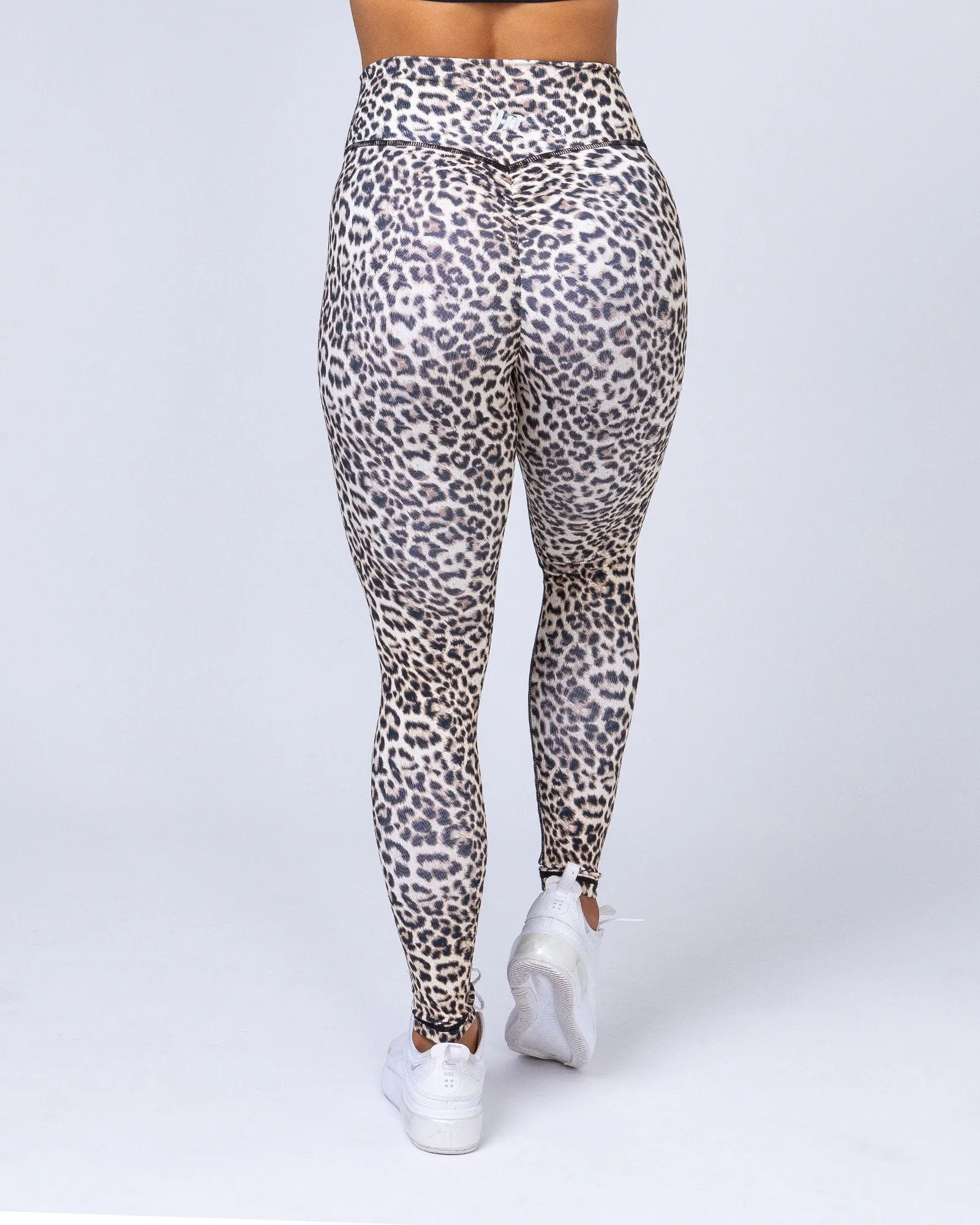 Signature Full Length Scrunch Leggings - Yellow Leopard sold by Muscle Nation