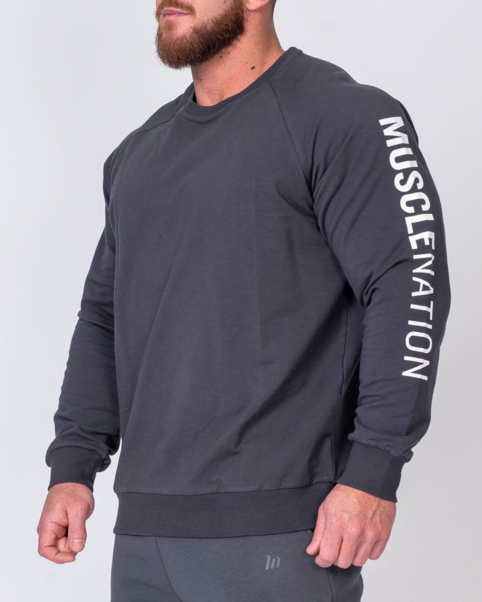 Lightweight Long Sleeve - Charcoal sold by Muscle Nation