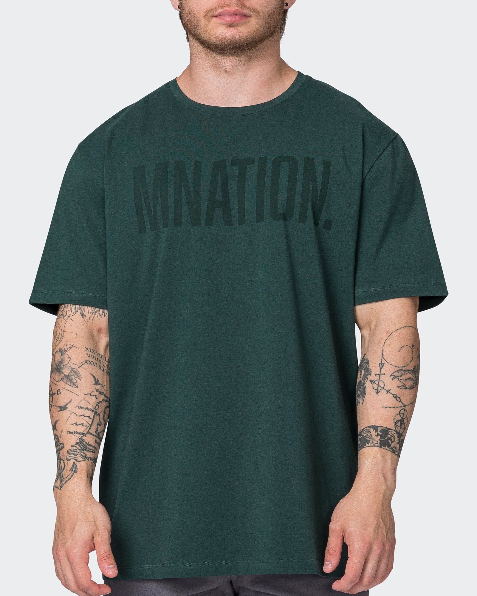 Oversized Tonal Tee - Hunter Green sold by Muscle Nation product image thumbnail 2