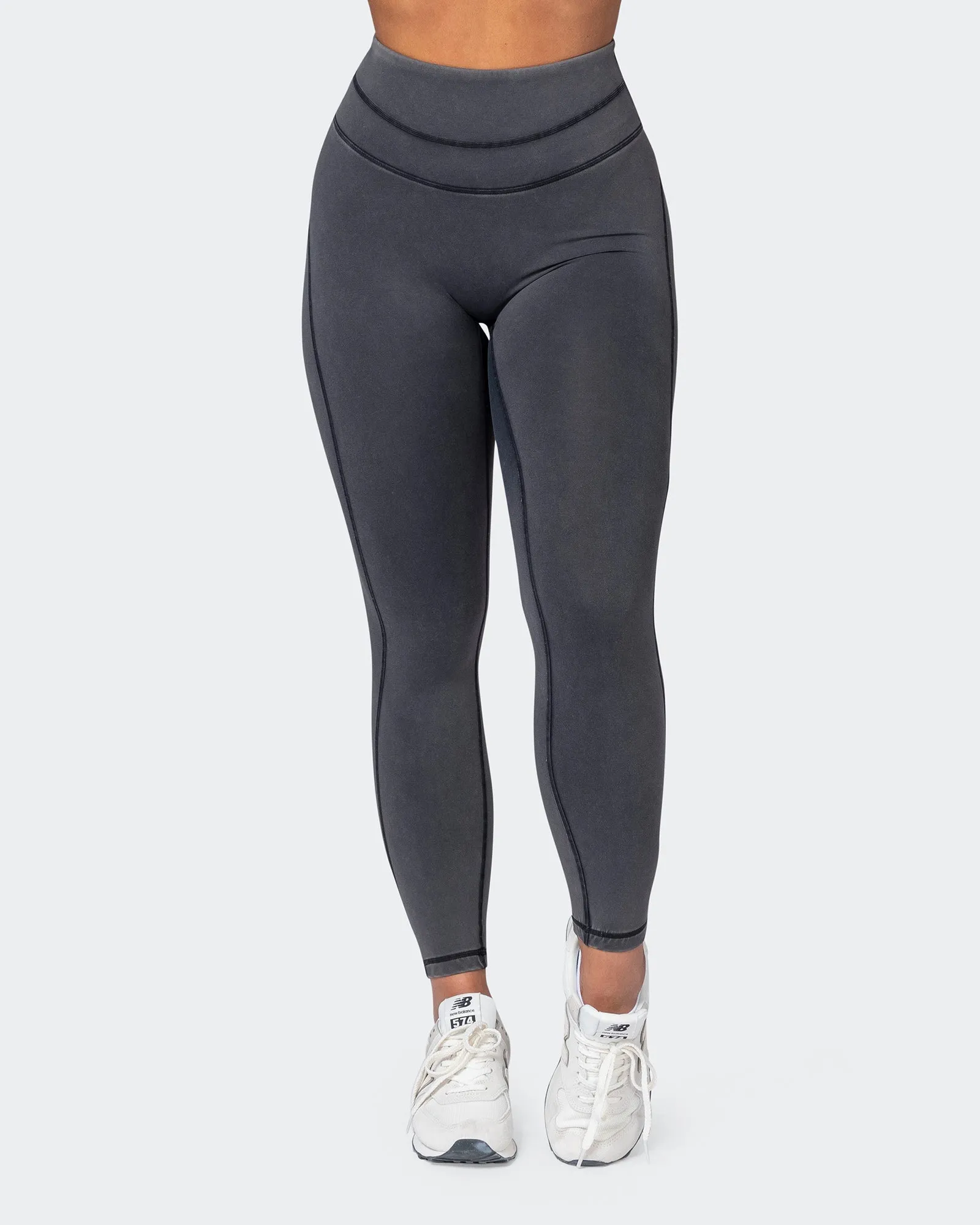 Second Skin Ankle Length Leggings - Washed Black sold by Muscle Nation product image thumbnail 2