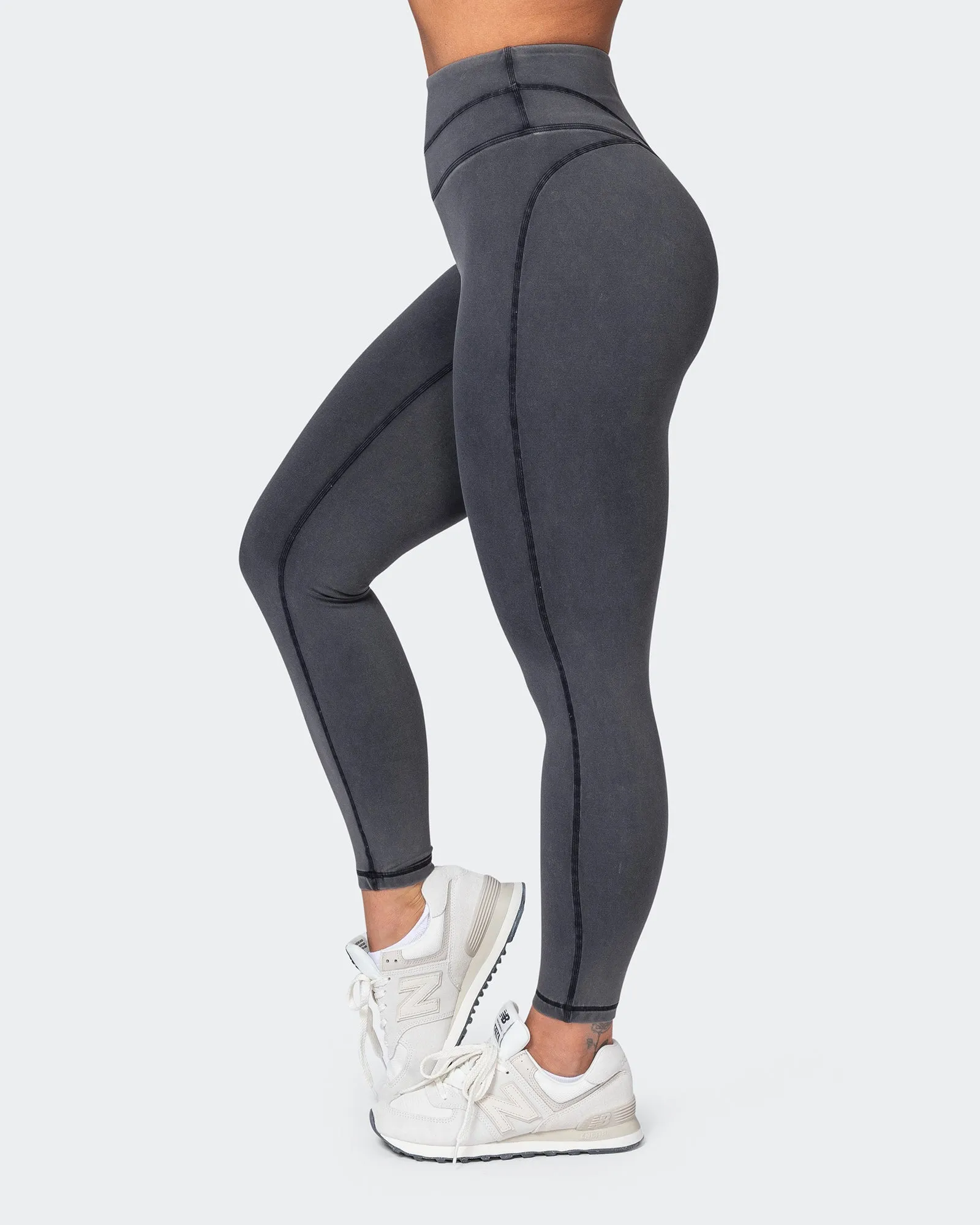 Second Skin Ankle Length Leggings - Washed Black sold by Muscle Nation product image thumbnail 4