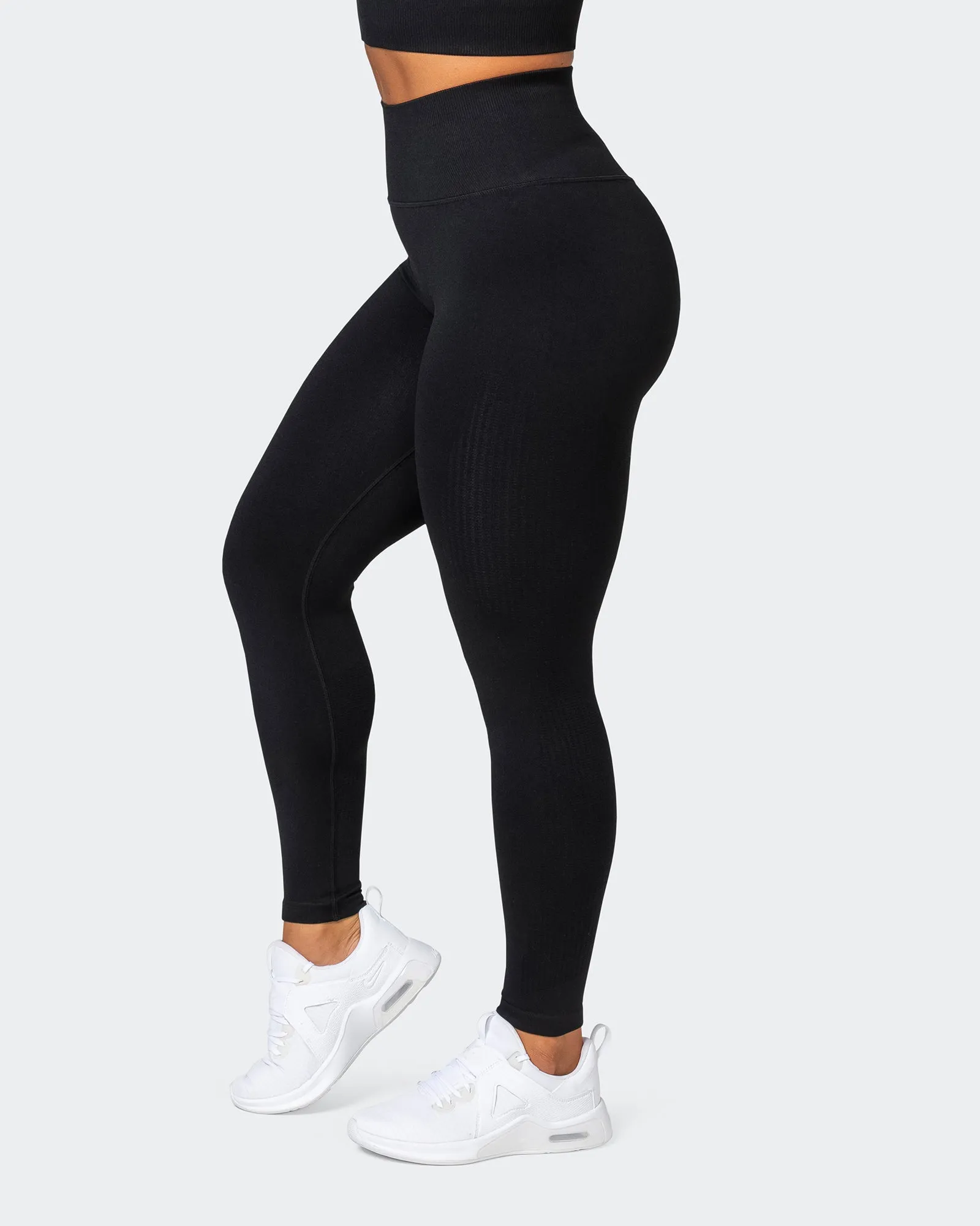 Seamless Full Length Leggings - Black sold by Muscle Nation product image thumbnail 4