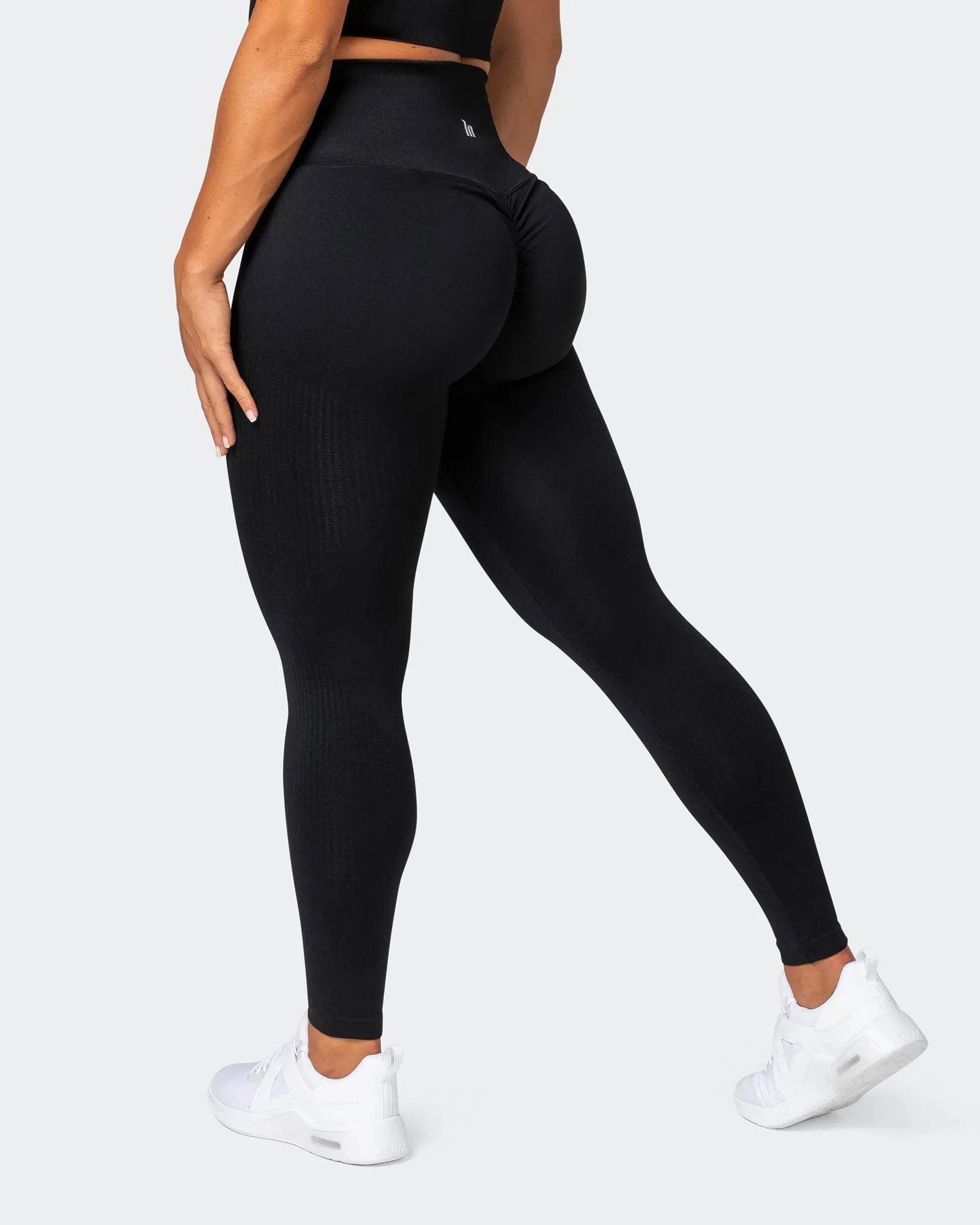 Seamless Full Length Leggings - Black sold by Muscle Nation