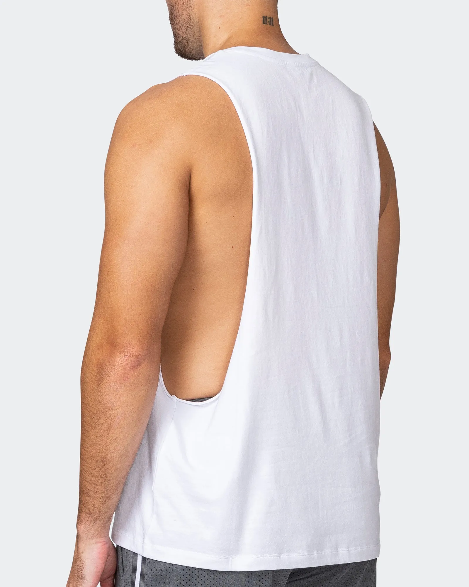 Ultra Drop Arm Tank - White sold by Muscle Nation product image thumbnail 5