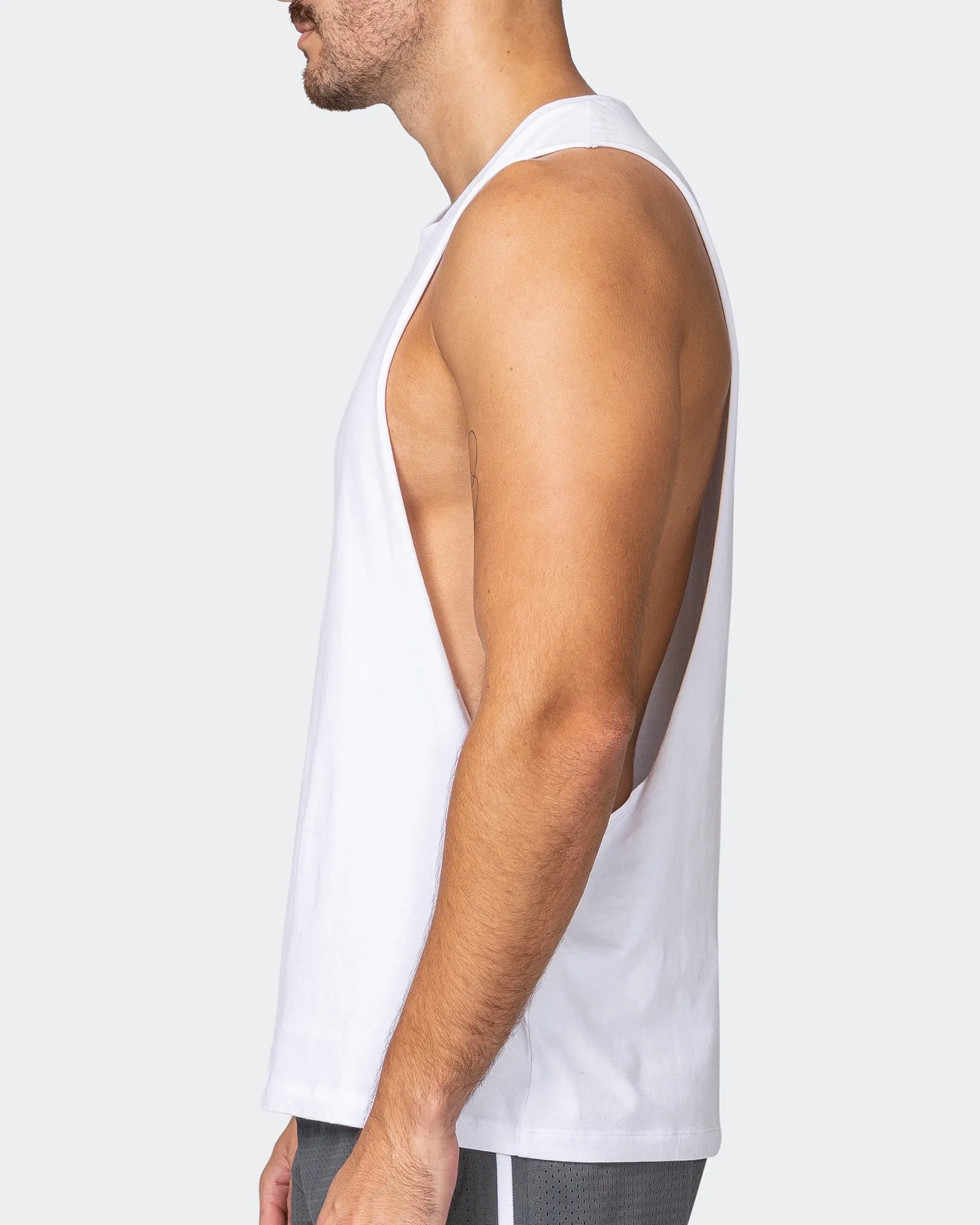 Ultra Drop Arm Tank - White sold by Muscle Nation product image thumbnail 4
