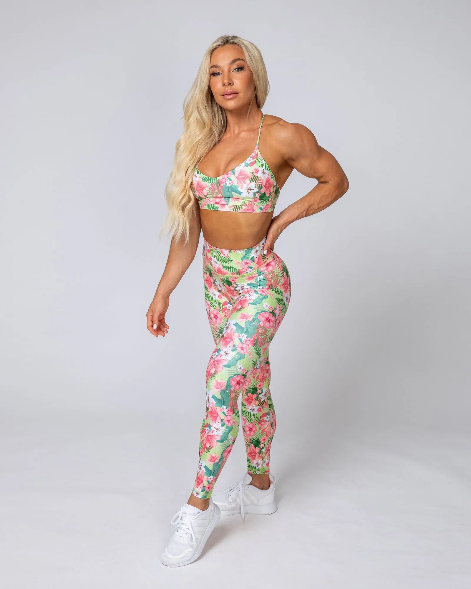 HBxMN Sweetheart Ankle Length Leggings - Tropical Floral sold by Muscle Nation product image thumbnail 2