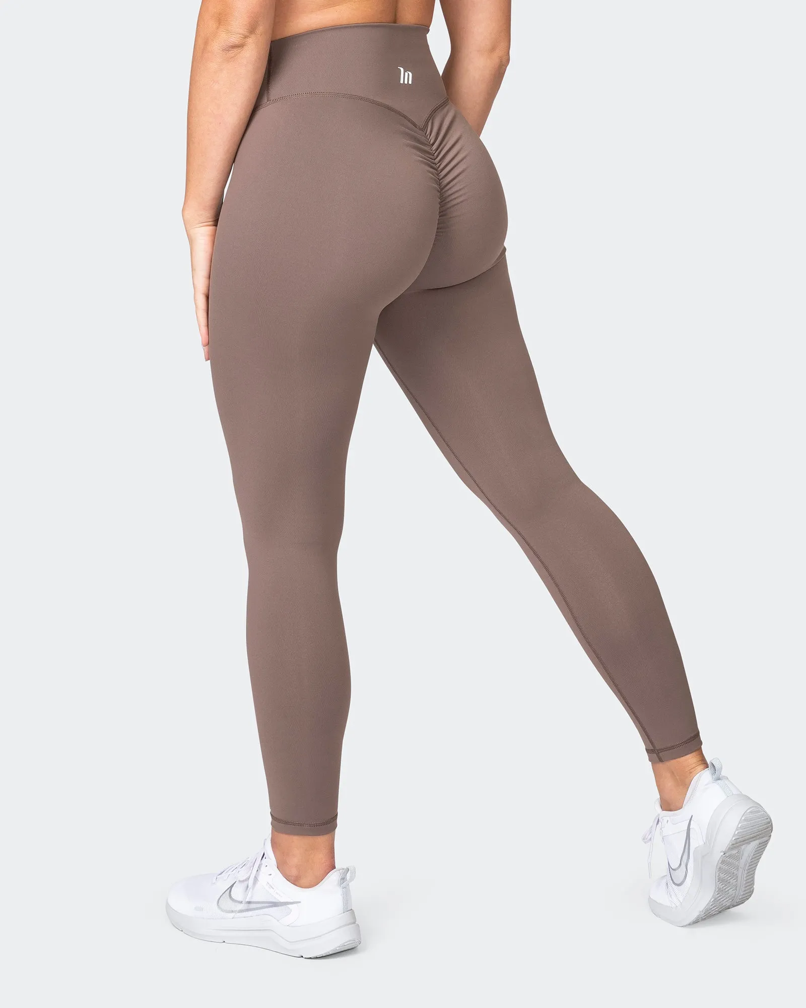 Signature Scrunch Ankle Length Leggings -Taupe sold by Muscle Nation