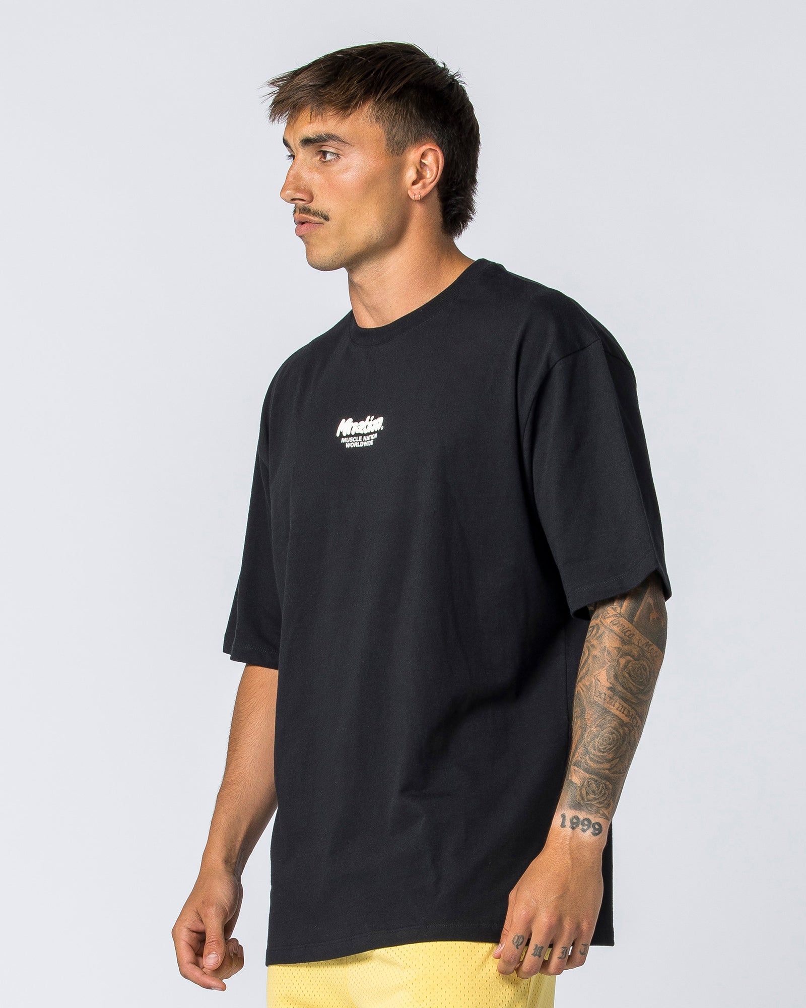 Mens Bubble Warp Oversized Tee - Black sold by Muscle Nation product image thumbnail 3