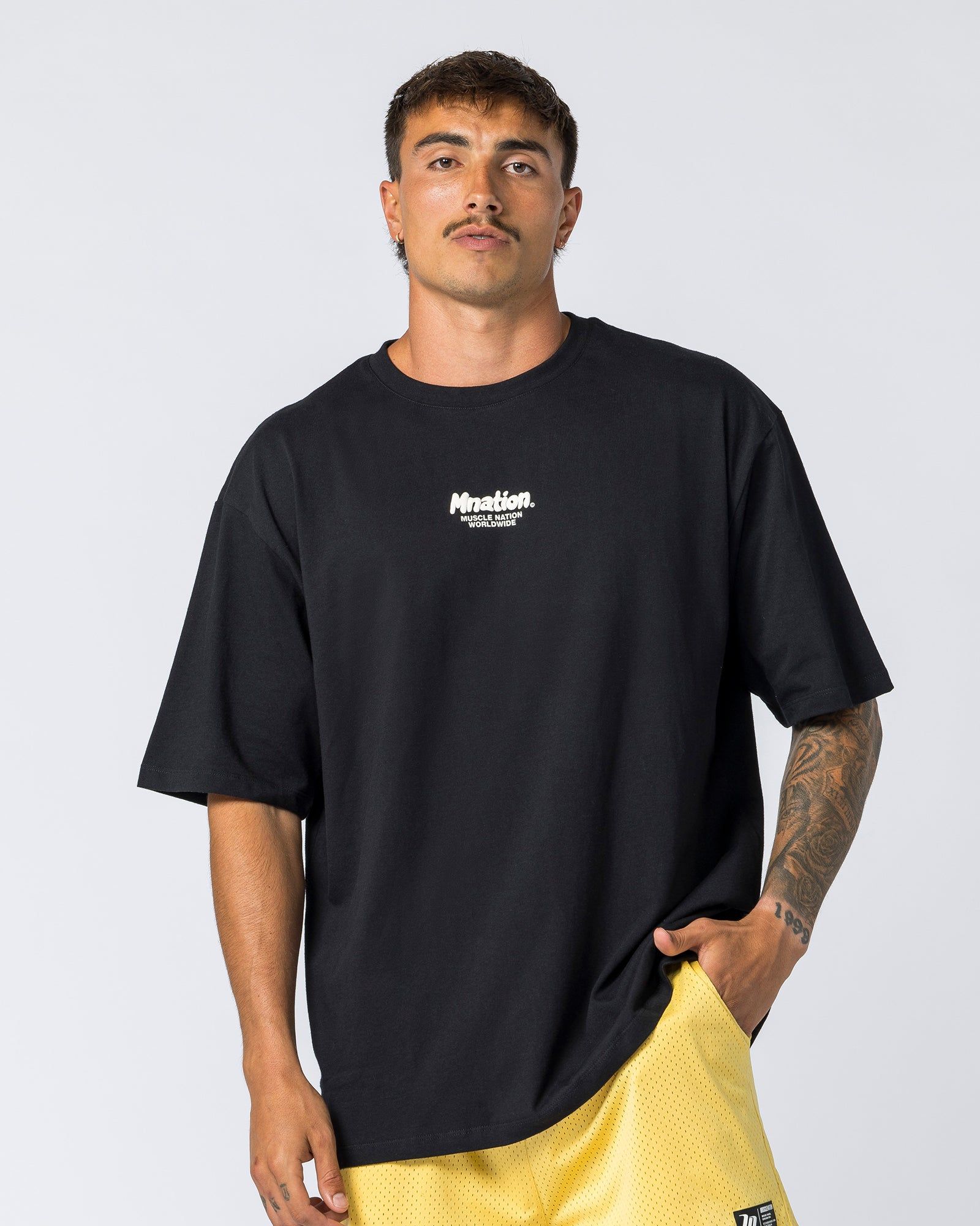 Mens Bubble Warp Oversized Tee - Black sold by Muscle Nation product image thumbnail 2
