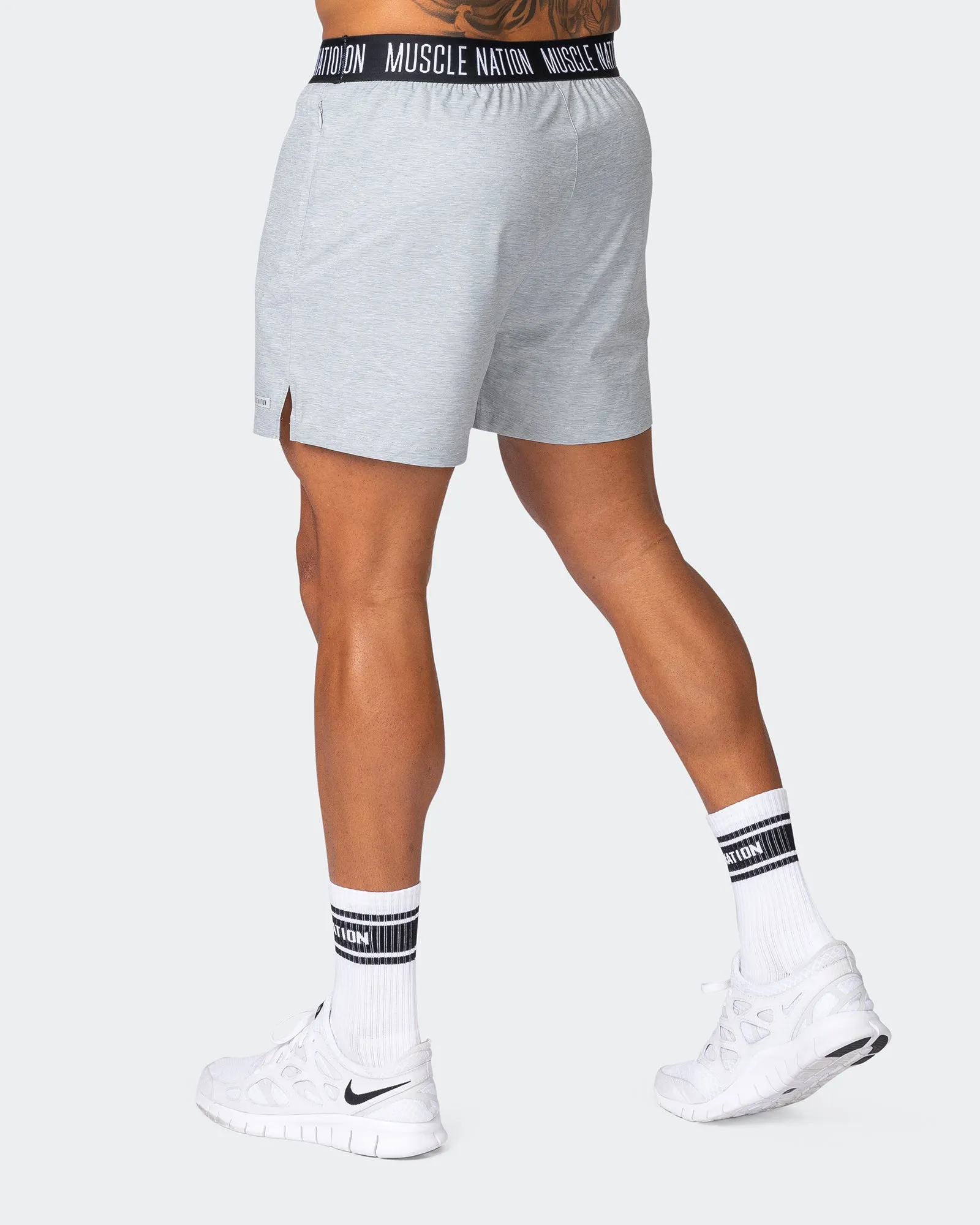Level Up Training 4" Shorts - Quiet Grey Marl sold by Muscle Nation product image thumbnail 5