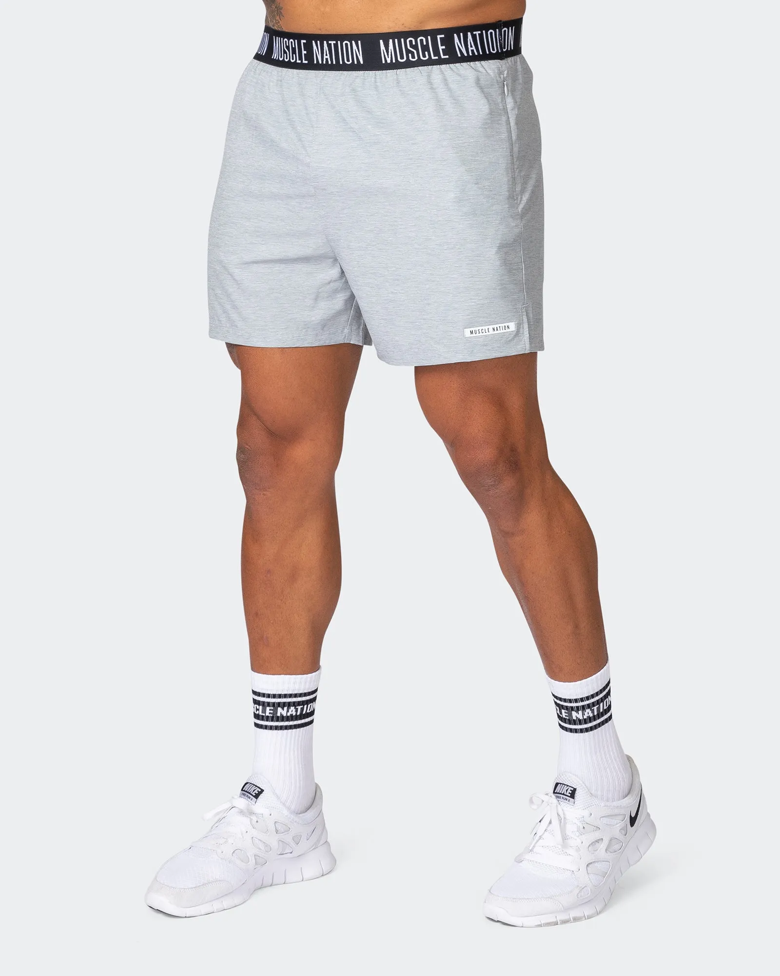 Level Up Training 4" Shorts - Quiet Grey Marl sold by Muscle Nation product image thumbnail 3