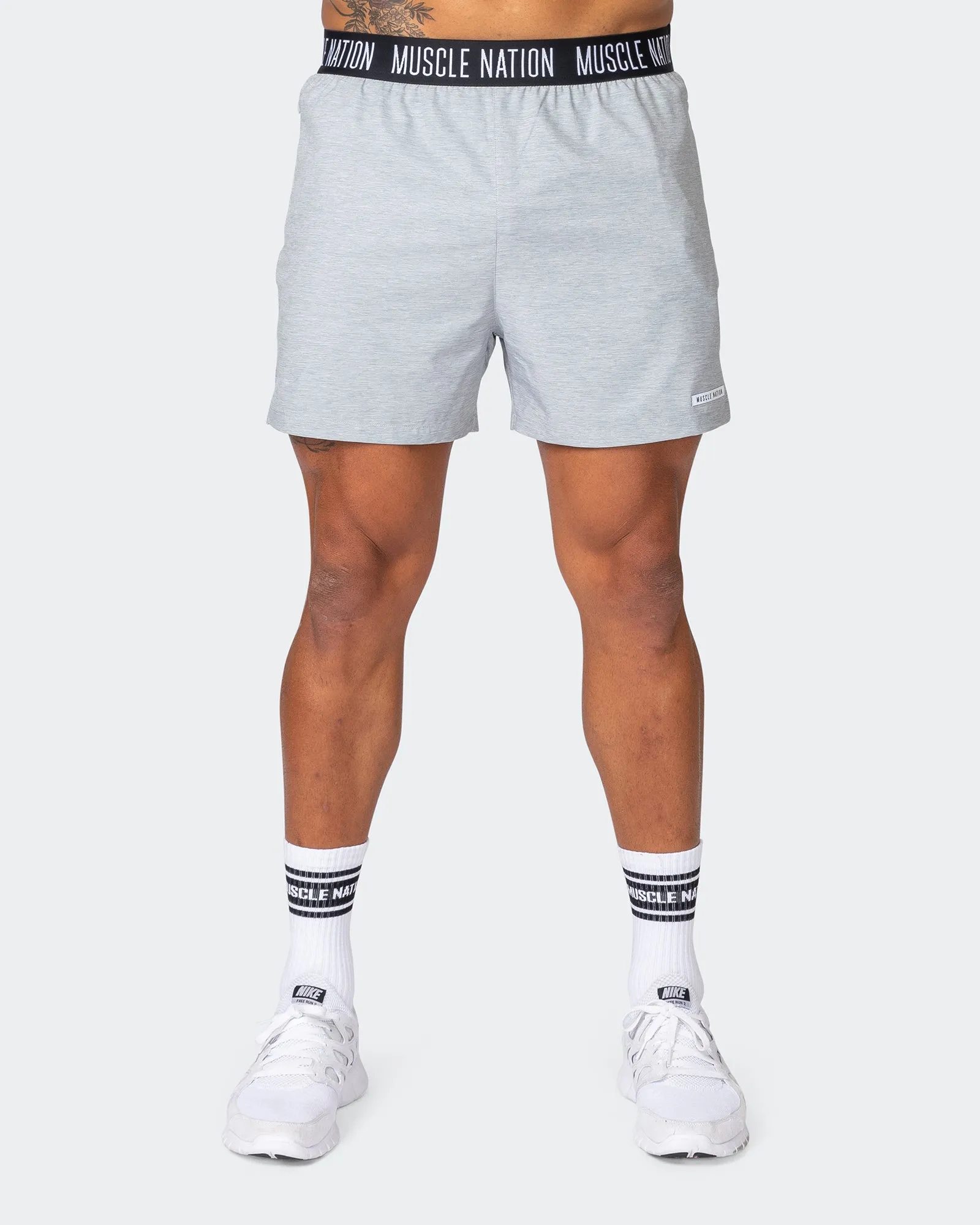Level Up Training 4" Shorts - Quiet Grey Marl sold by Muscle Nation product image thumbnail 2