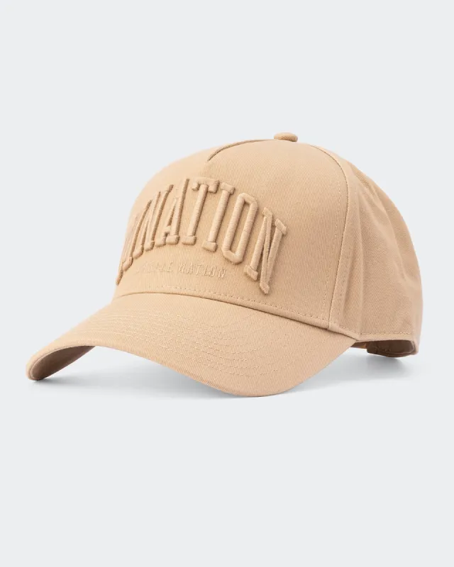 MN A-Frame Hat - Dark Biscuit made by Muscle Nation