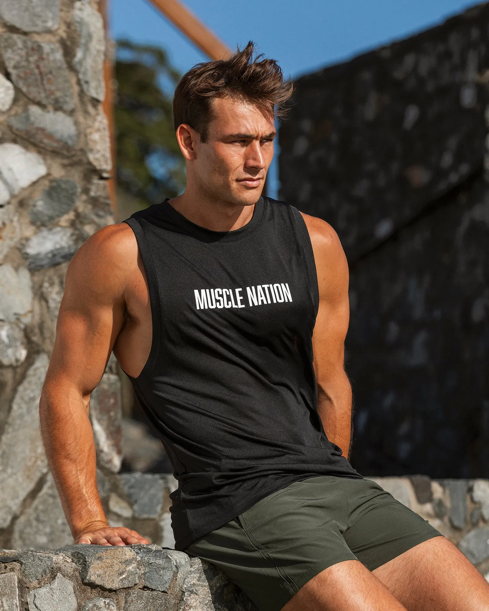 Burly Training Tank - Black sold by Muscle Nation