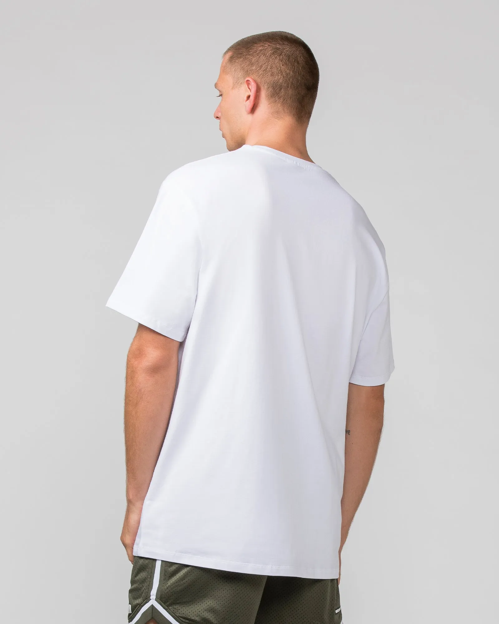Oversized Tonal Tee - White sold by Muscle Nation product image thumbnail 4