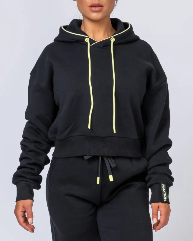 Warm-Up Cropped Hoodie - Black sold by Muscle Nation
