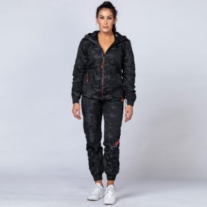 Unisex Tracksuit Jacket - Black Camo sold by Muscle Nation