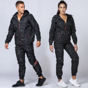 Unisex Tracksuit Jacket - Black Camo sold by Muscle Nation