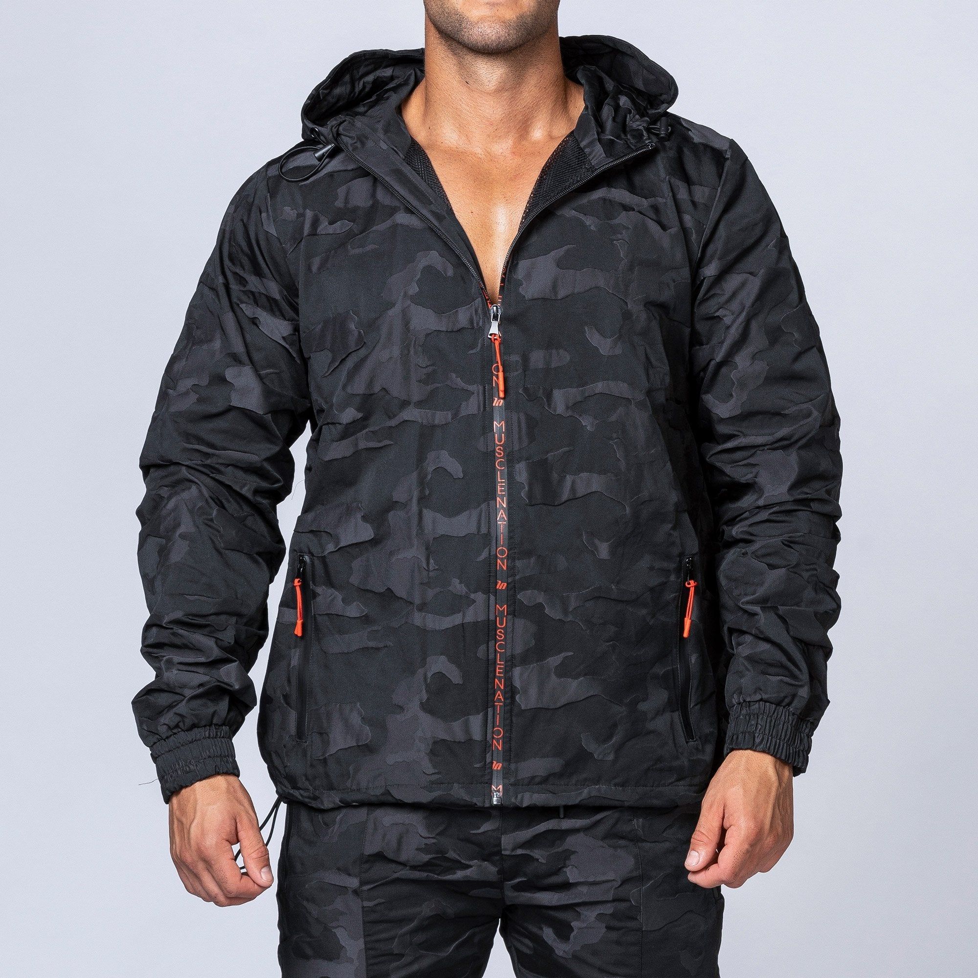 Unisex Tracksuit Jacket - Black Camo sold by Muscle Nation product image thumbnail 3