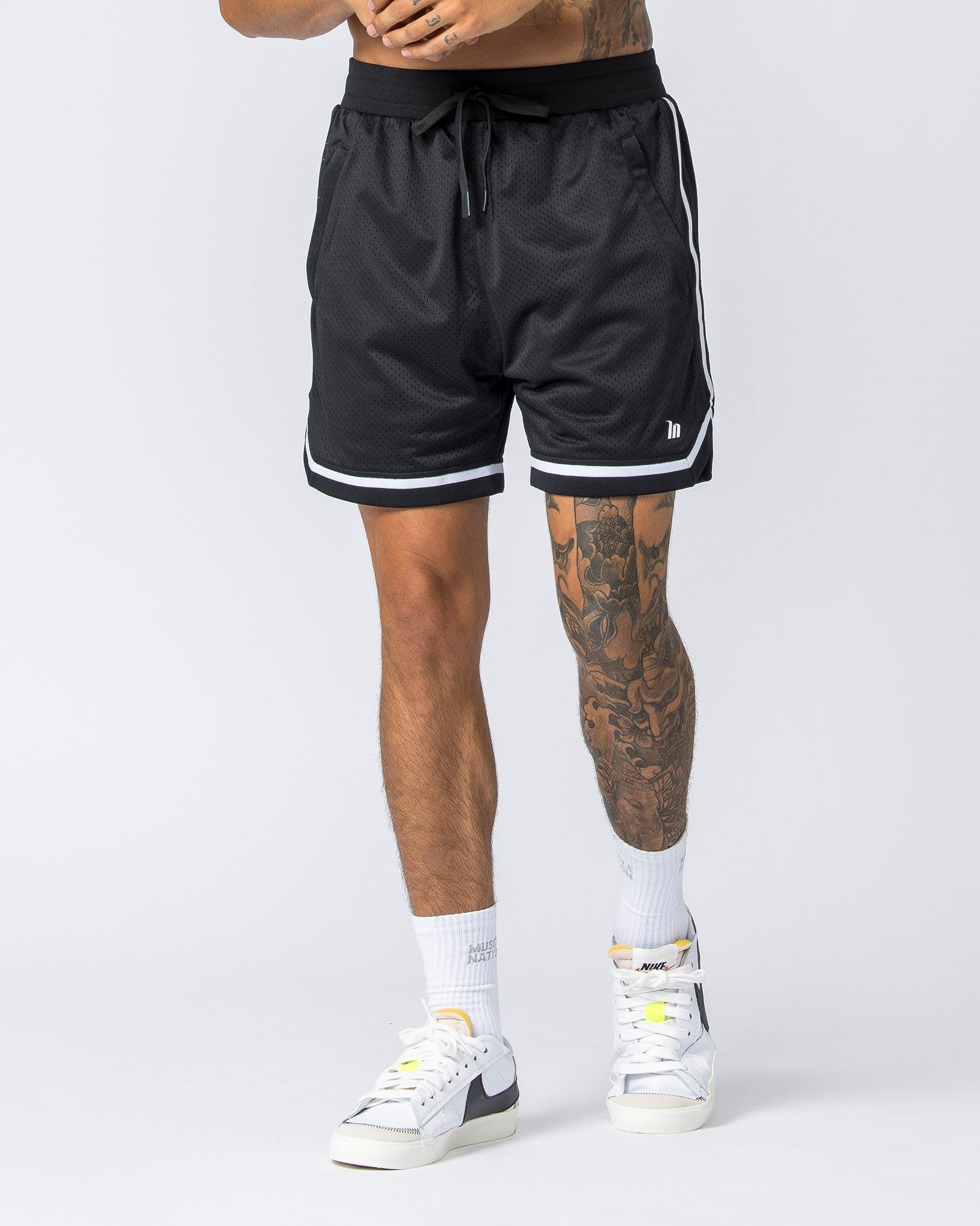 Mens 5" Basketball Shorts - Black sold by Muscle Nation