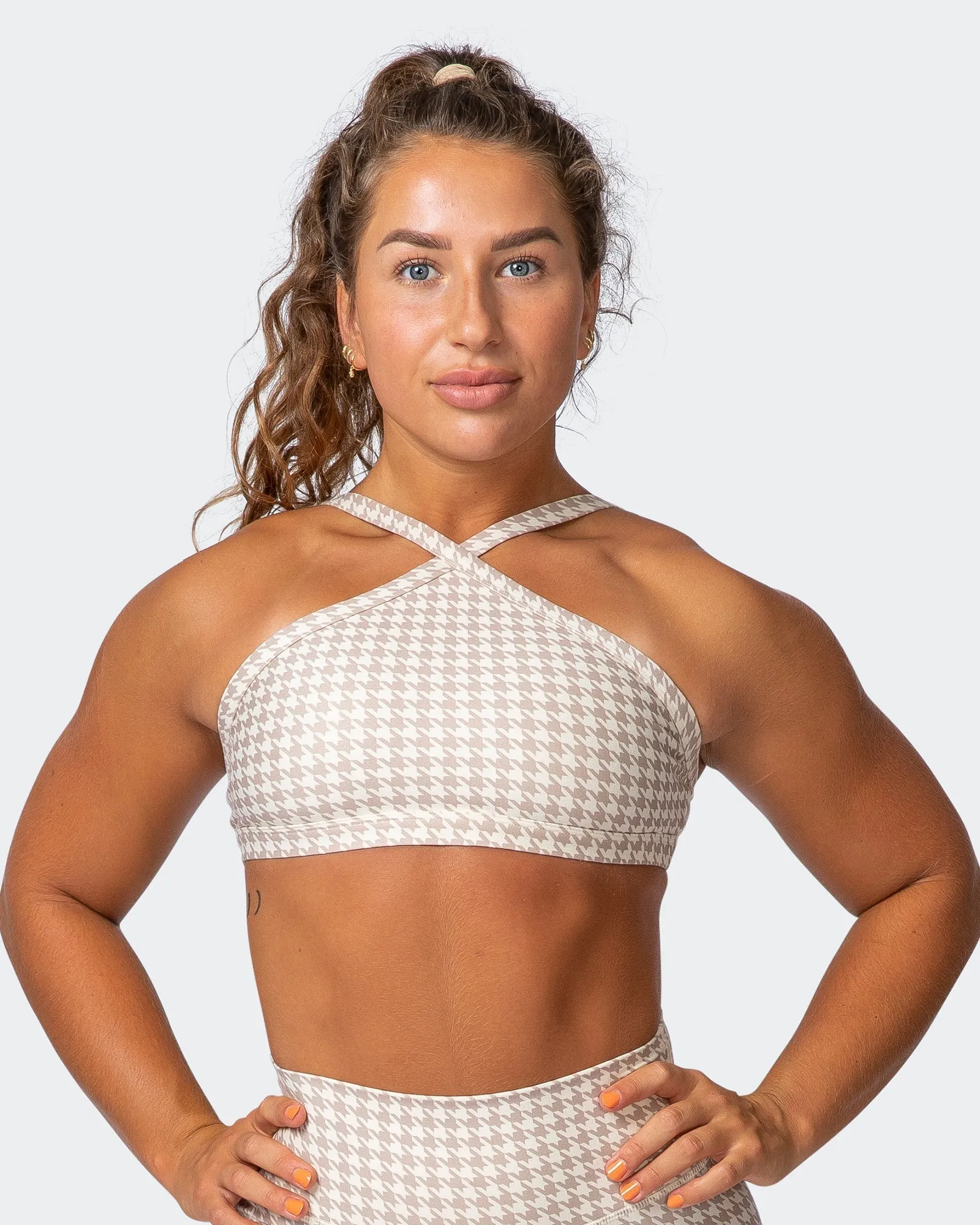 Instinct Bralette - Houndstooth Print sold by Muscle Nation