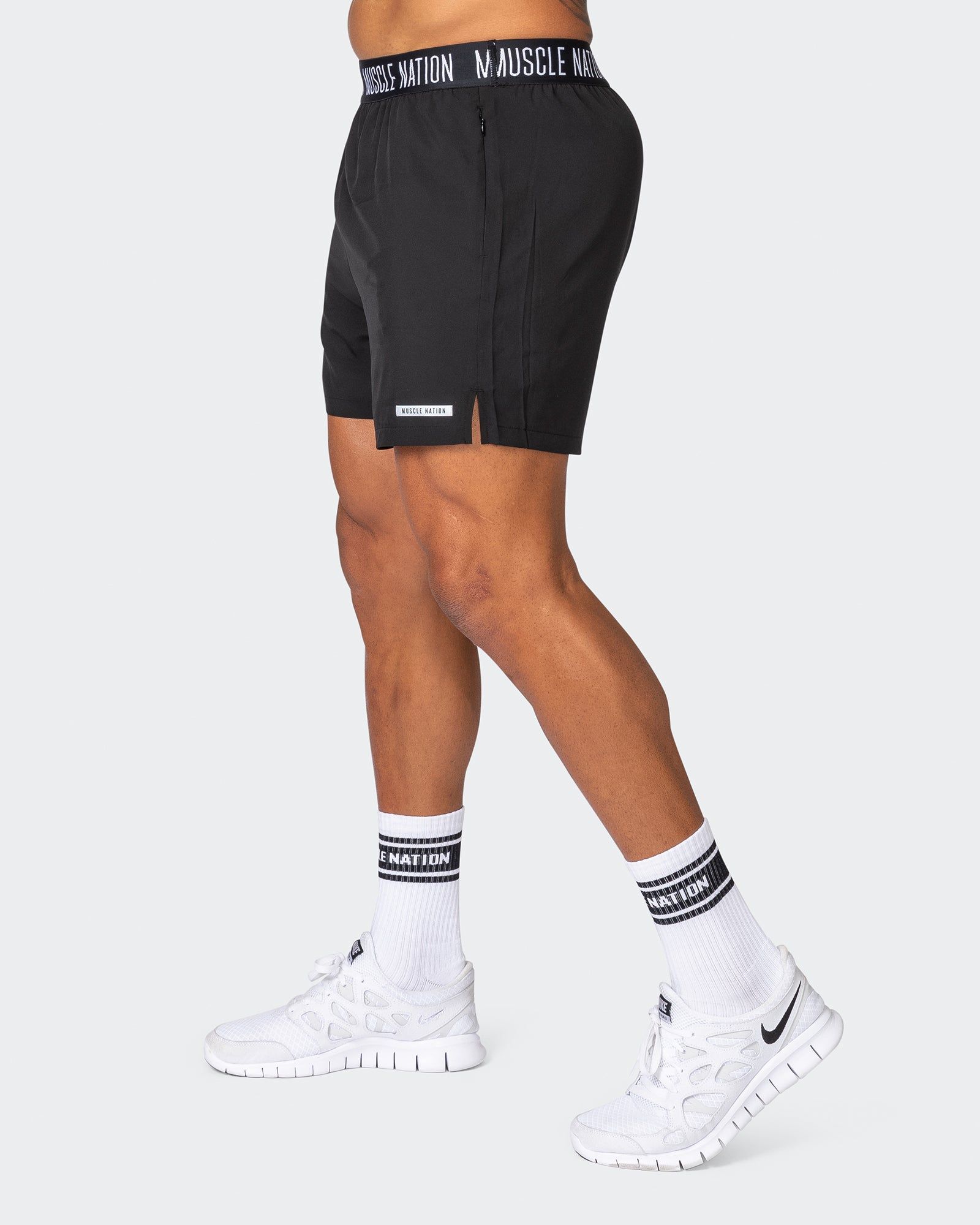 Level Up Training 4" Shorts - Black sold by Muscle Nation product image thumbnail 4