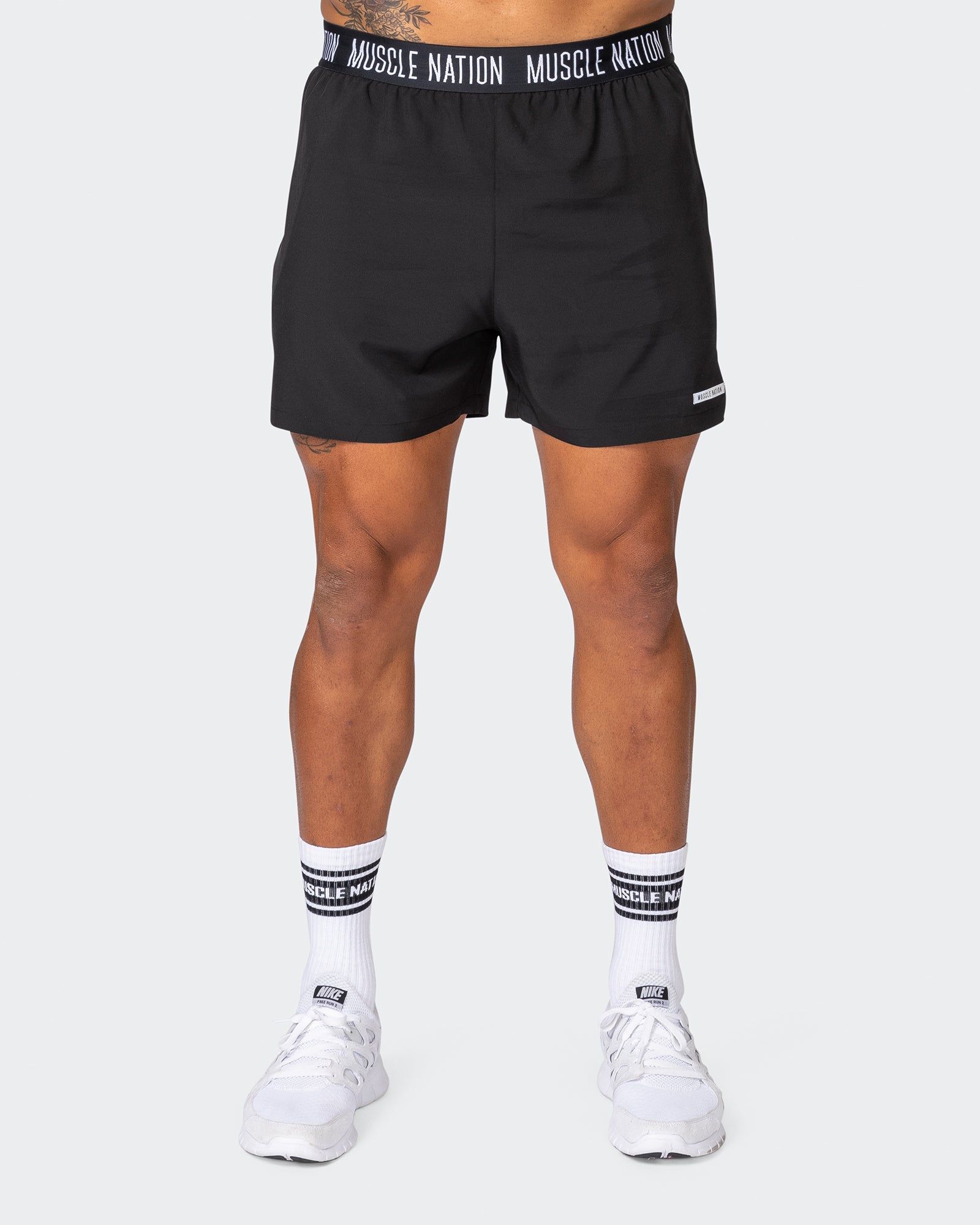Level Up Training 4" Shorts - Black sold by Muscle Nation product image thumbnail 2