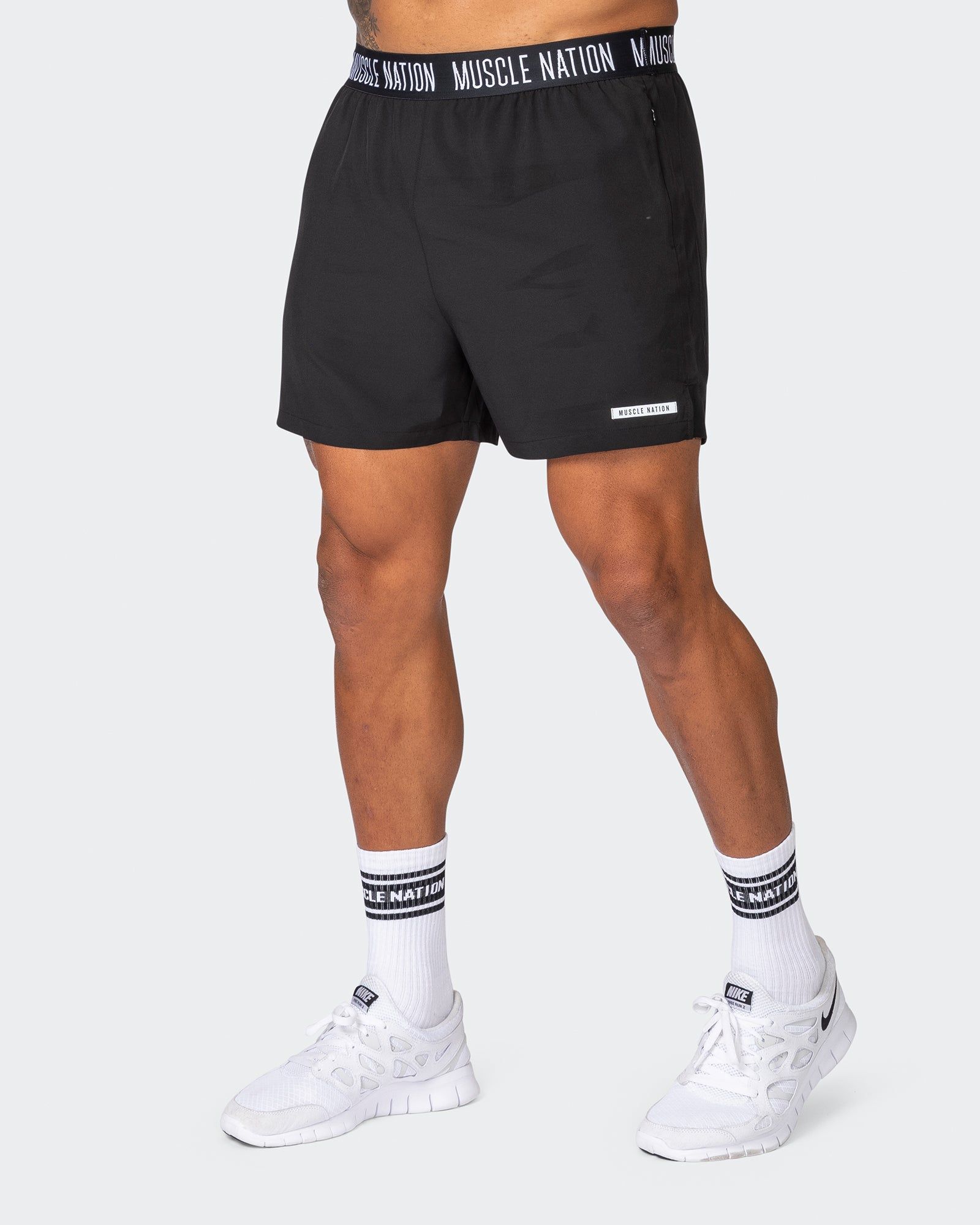 Level Up Training 4" Shorts - Black sold by Muscle Nation product image thumbnail 3