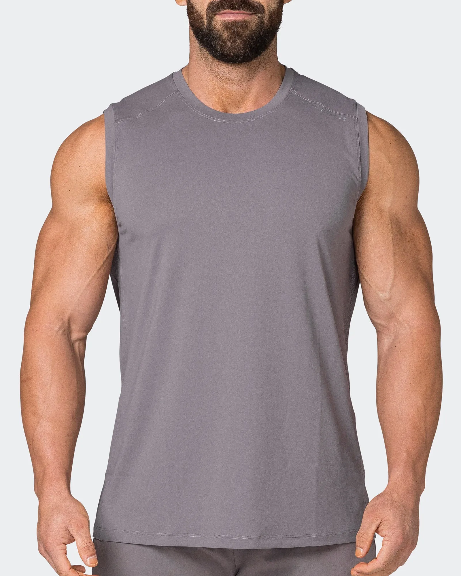 Reflective Running Tank - Pearl Grey sold by Muscle Nation product image thumbnail 2