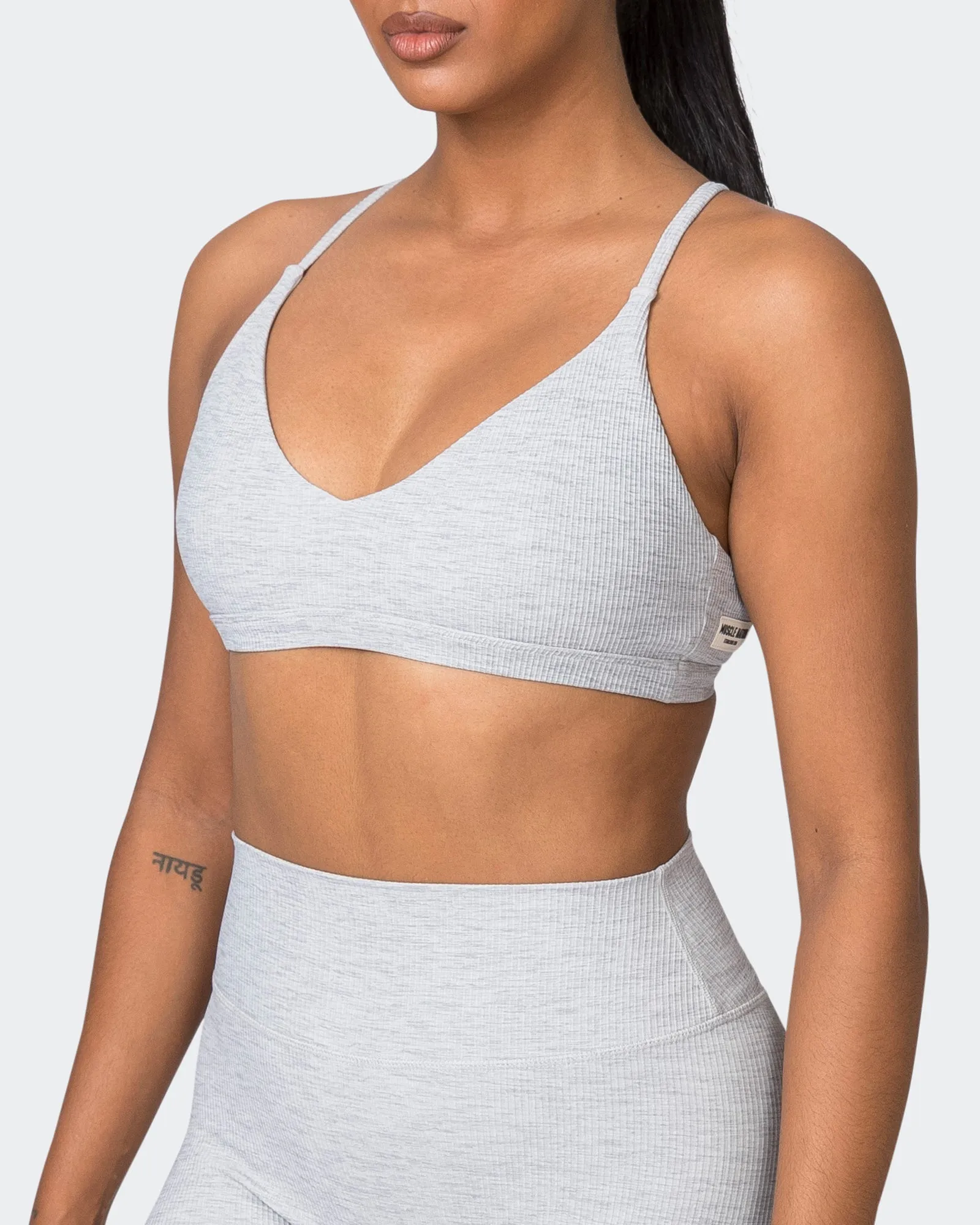 Levitate Rib Bralette - Quiet Grey Marl sold by Muscle Nation product image thumbnail 2