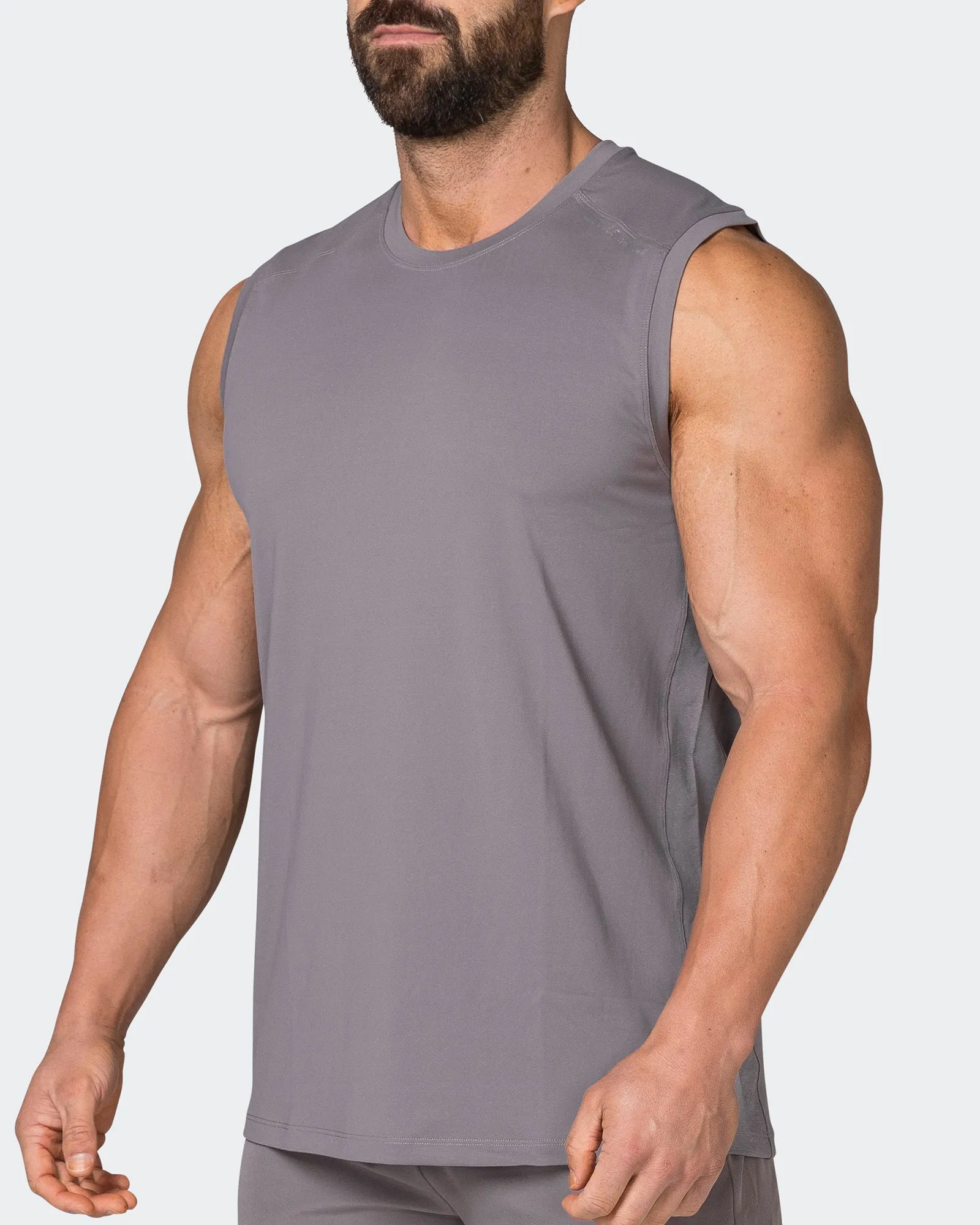 Reflective Running Tank - Pearl Grey sold by Muscle Nation product image thumbnail 3