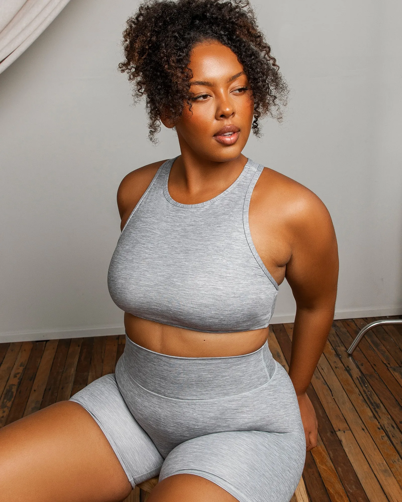 All Rounder Bra - Quiet Grey Marl sold by Muscle Nation