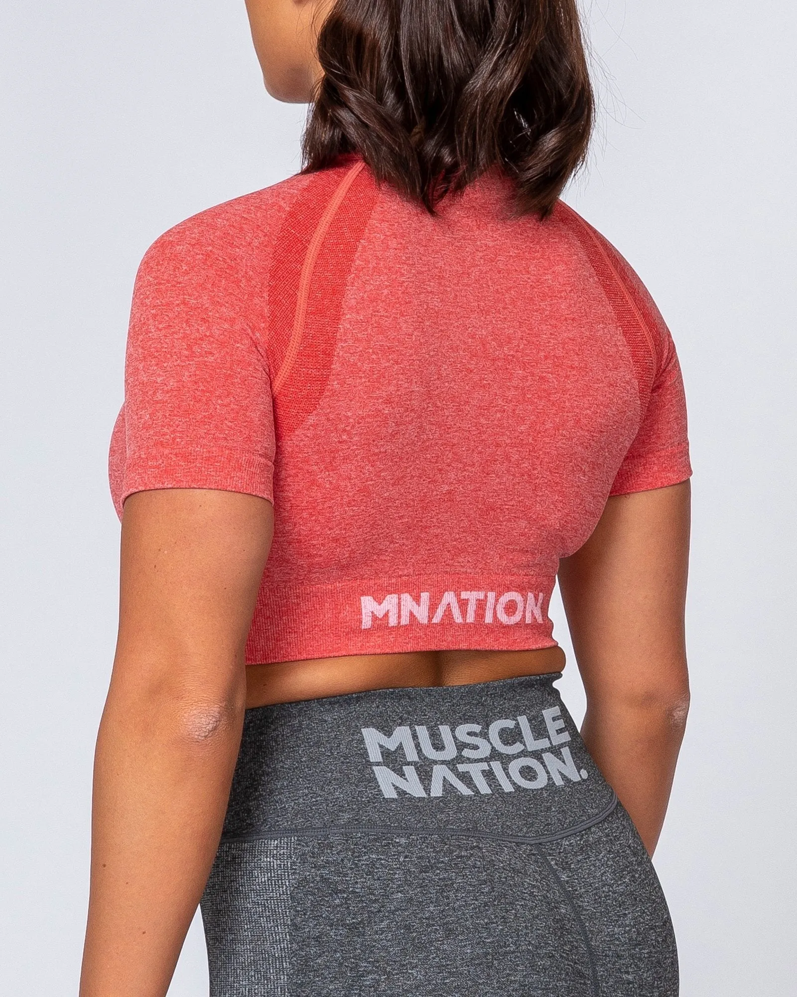Classic Seamless Tee - Poppy Marl sold by Muscle Nation product image thumbnail 4