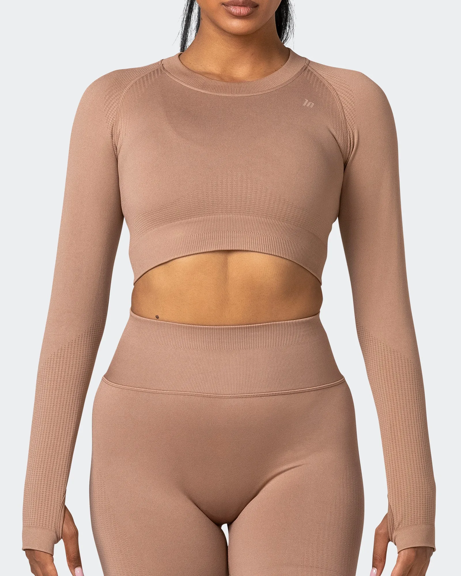 Classic Seamless Long Sleeve Top - Biscuit sold by Muscle Nation product image thumbnail 2