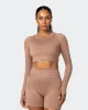 Classic Seamless Long Sleeve Top - Biscuit sold by Muscle Nation