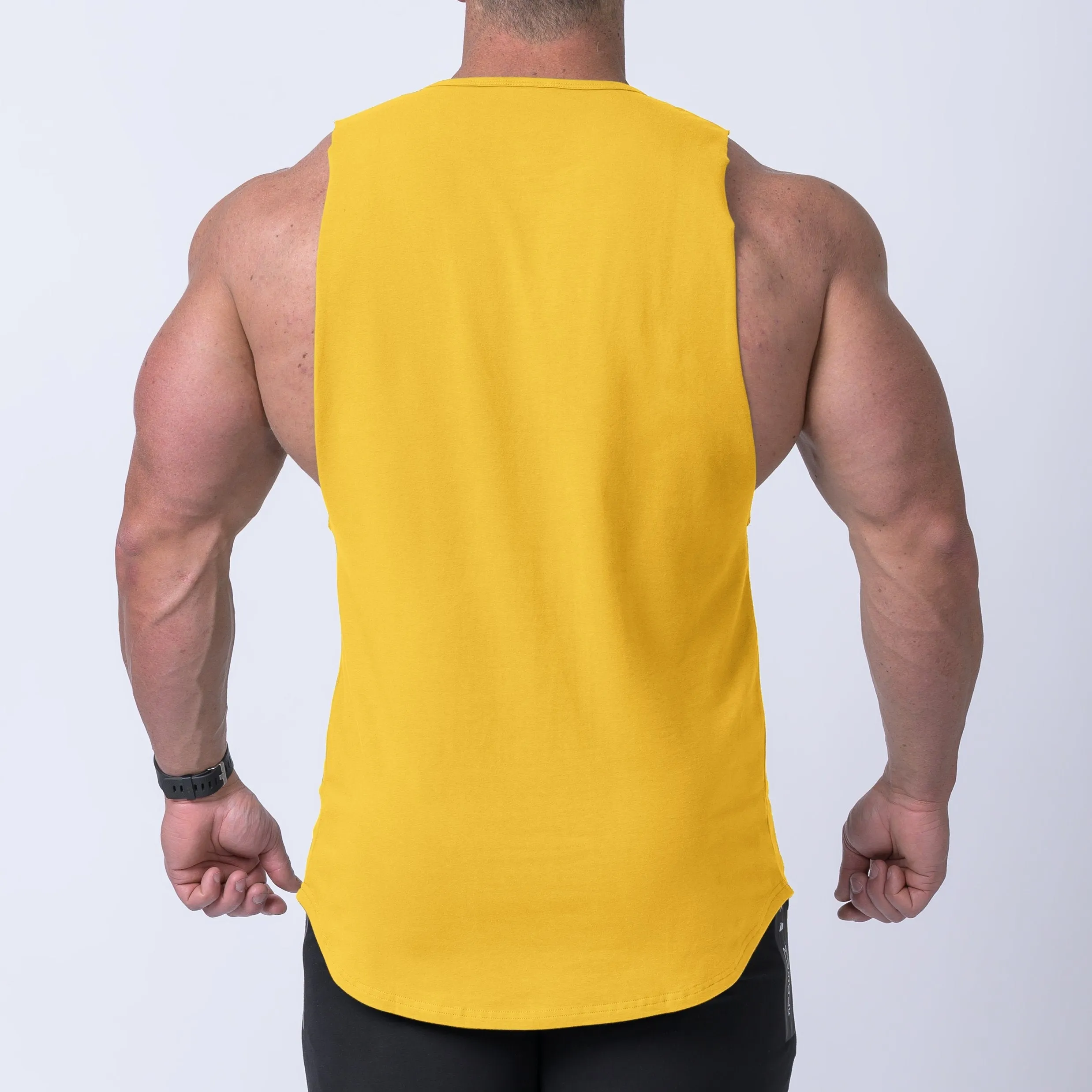 Box Logo Drop Tank - Mango / Black sold by Muscle Nation product image thumbnail 2