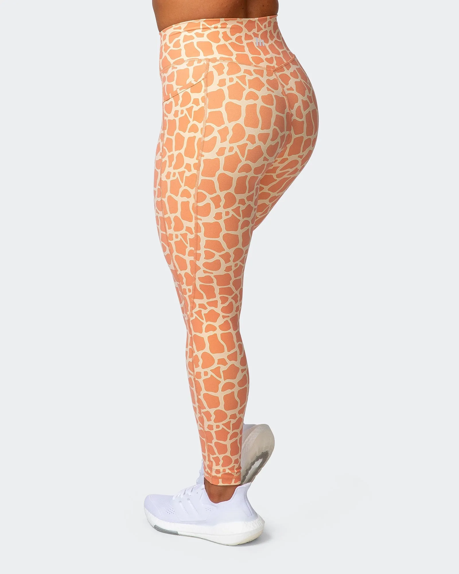 Signature Pocket Ankle Length Leggings - Paradise Giraffe Print sold by Muscle Nation product image thumbnail 4