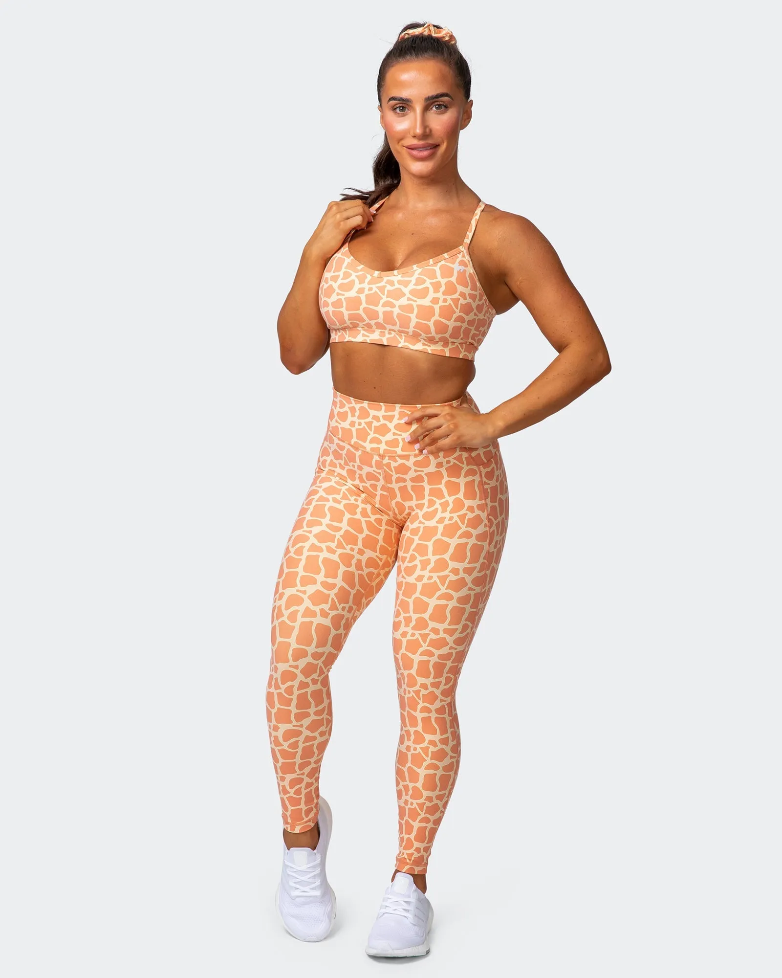 Signature Pocket Ankle Length Leggings - Paradise Giraffe Print sold by Muscle Nation product image thumbnail 5