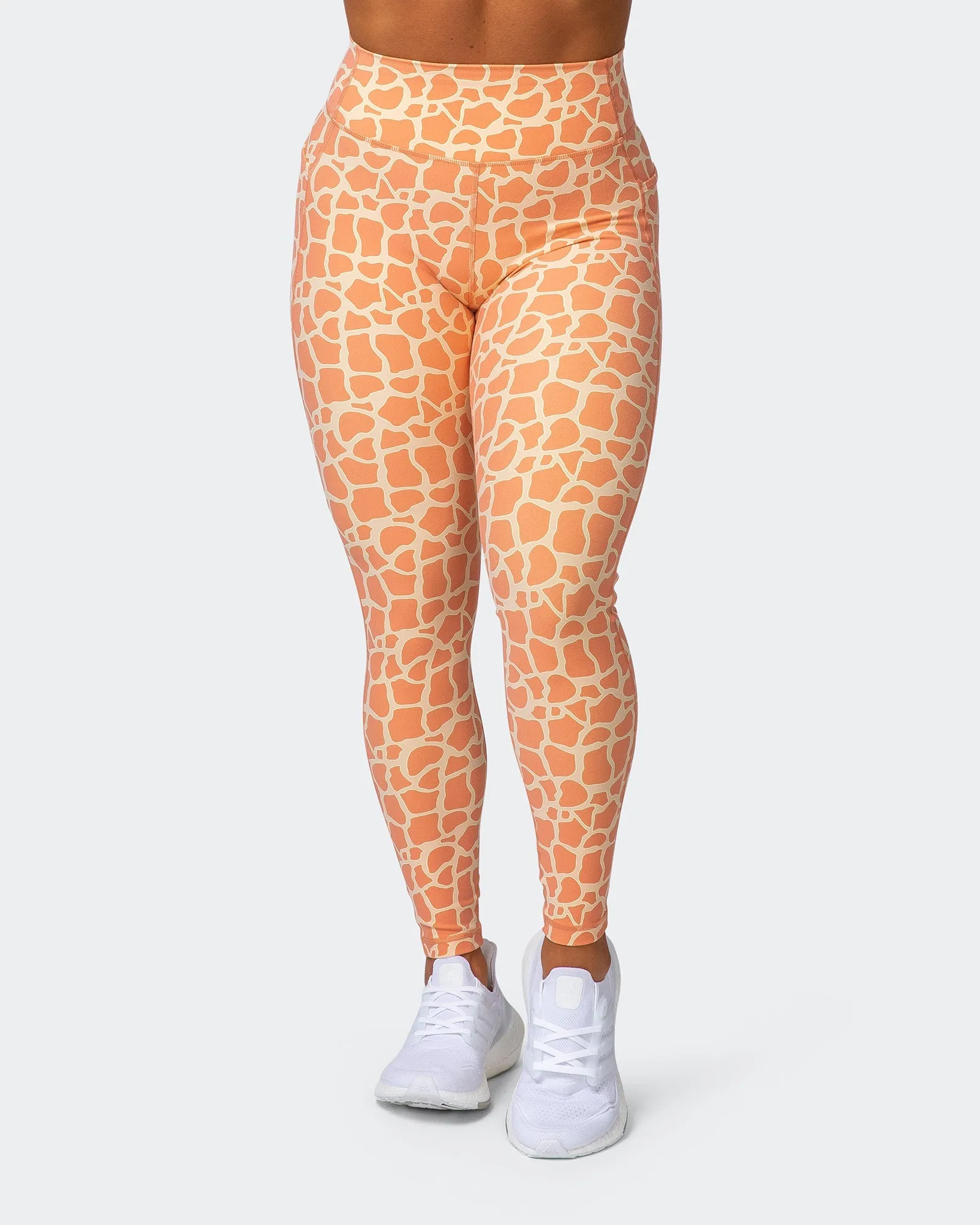 Signature Pocket Ankle Length Leggings - Paradise Giraffe Print sold by Muscle Nation product image thumbnail 2